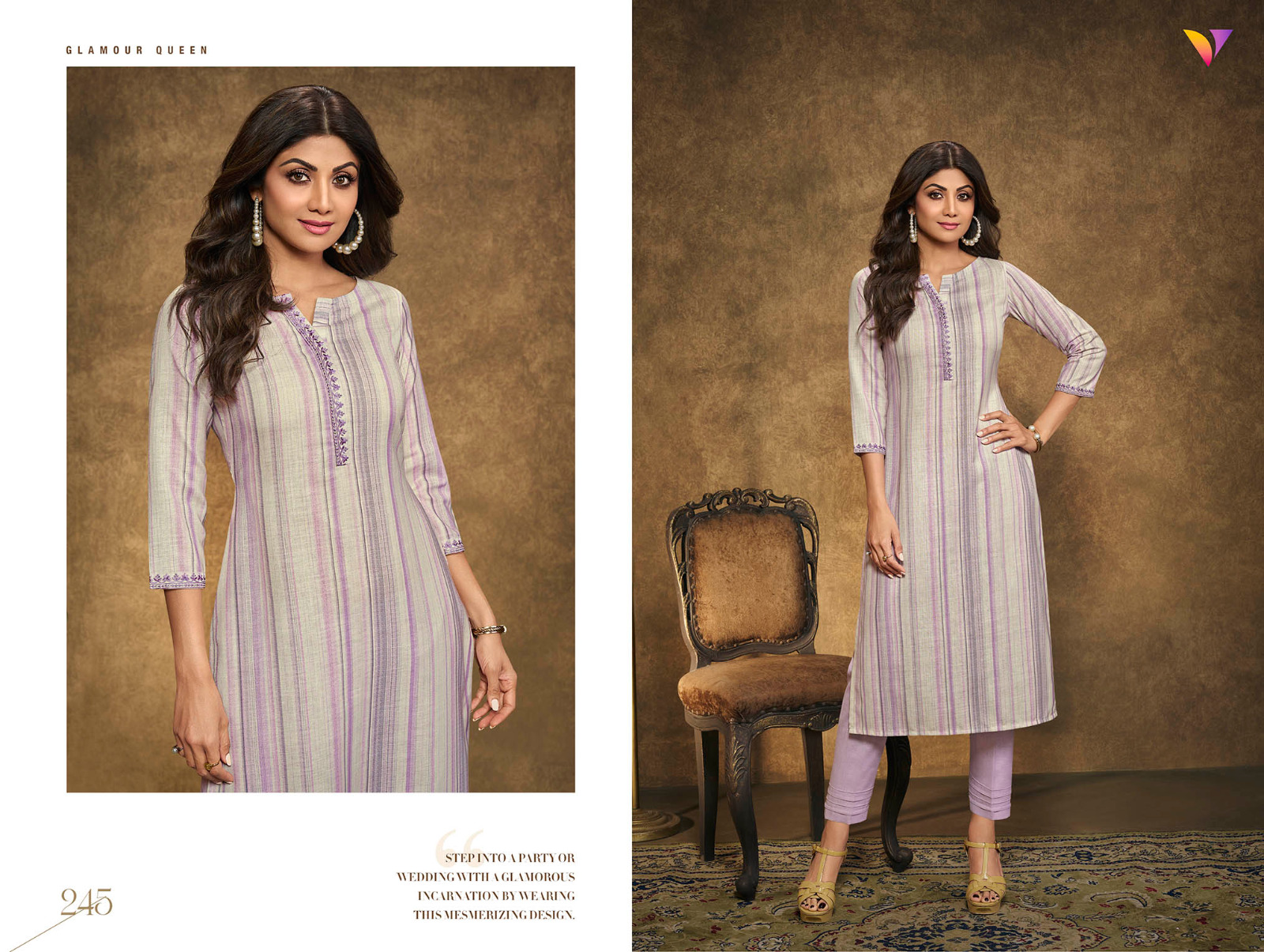 viradi fashion vastam shilpa 2 linen decent embroidery look top with bottom catalog