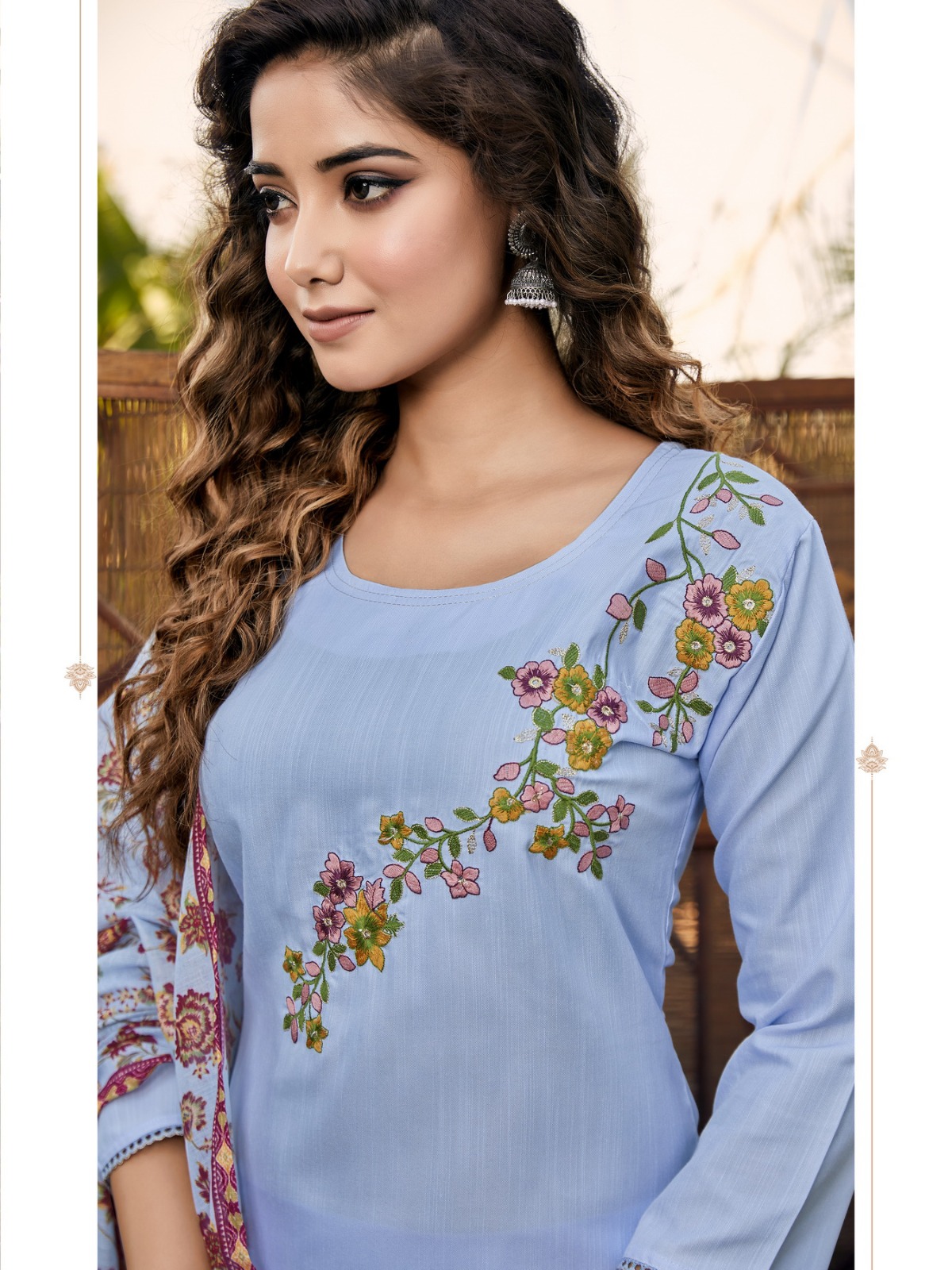 vitara fashion ofira cotton gorgeous look top bottom with dupatta catalog