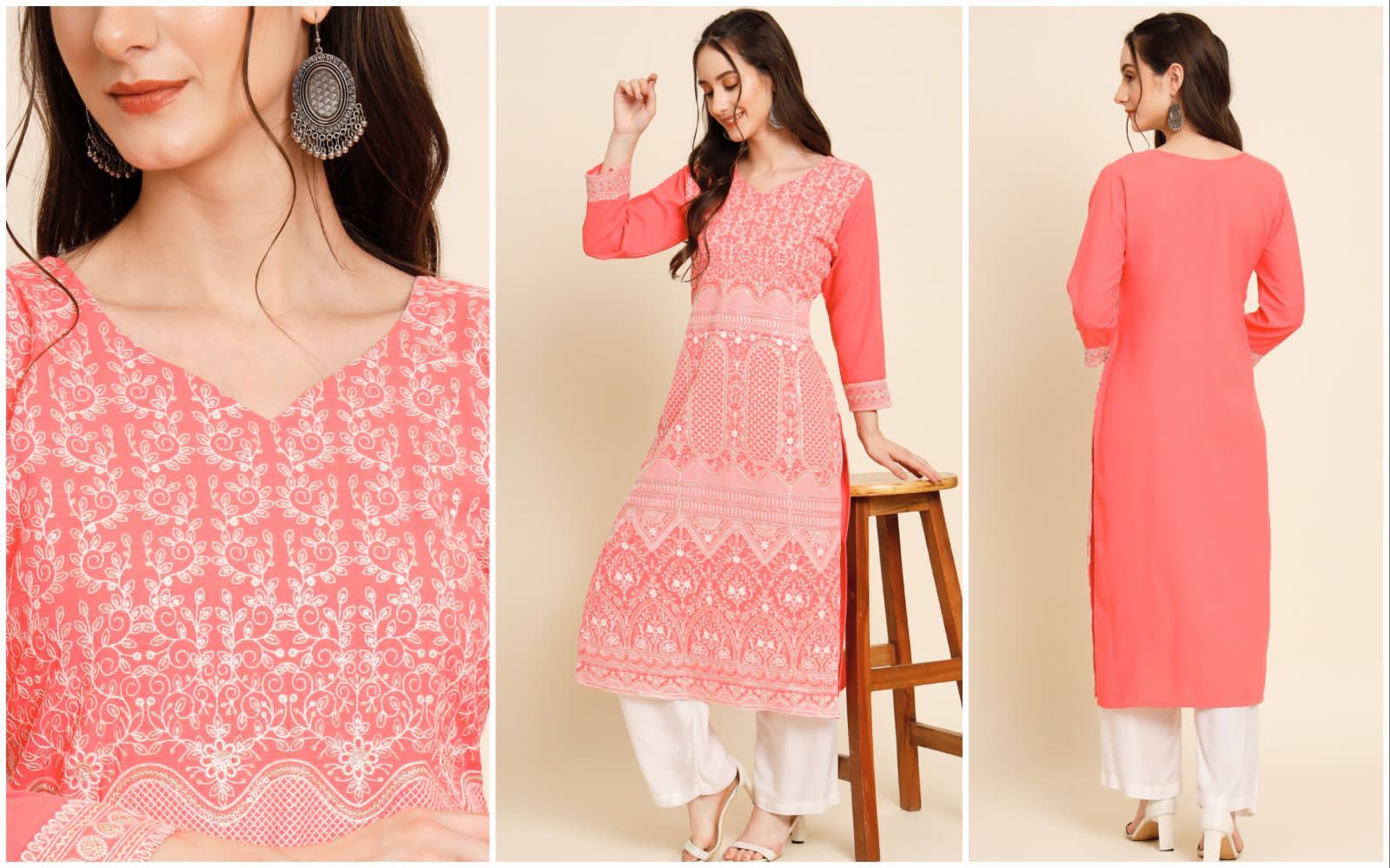 vivera international  kartavya crepe catchy look kurti catalog