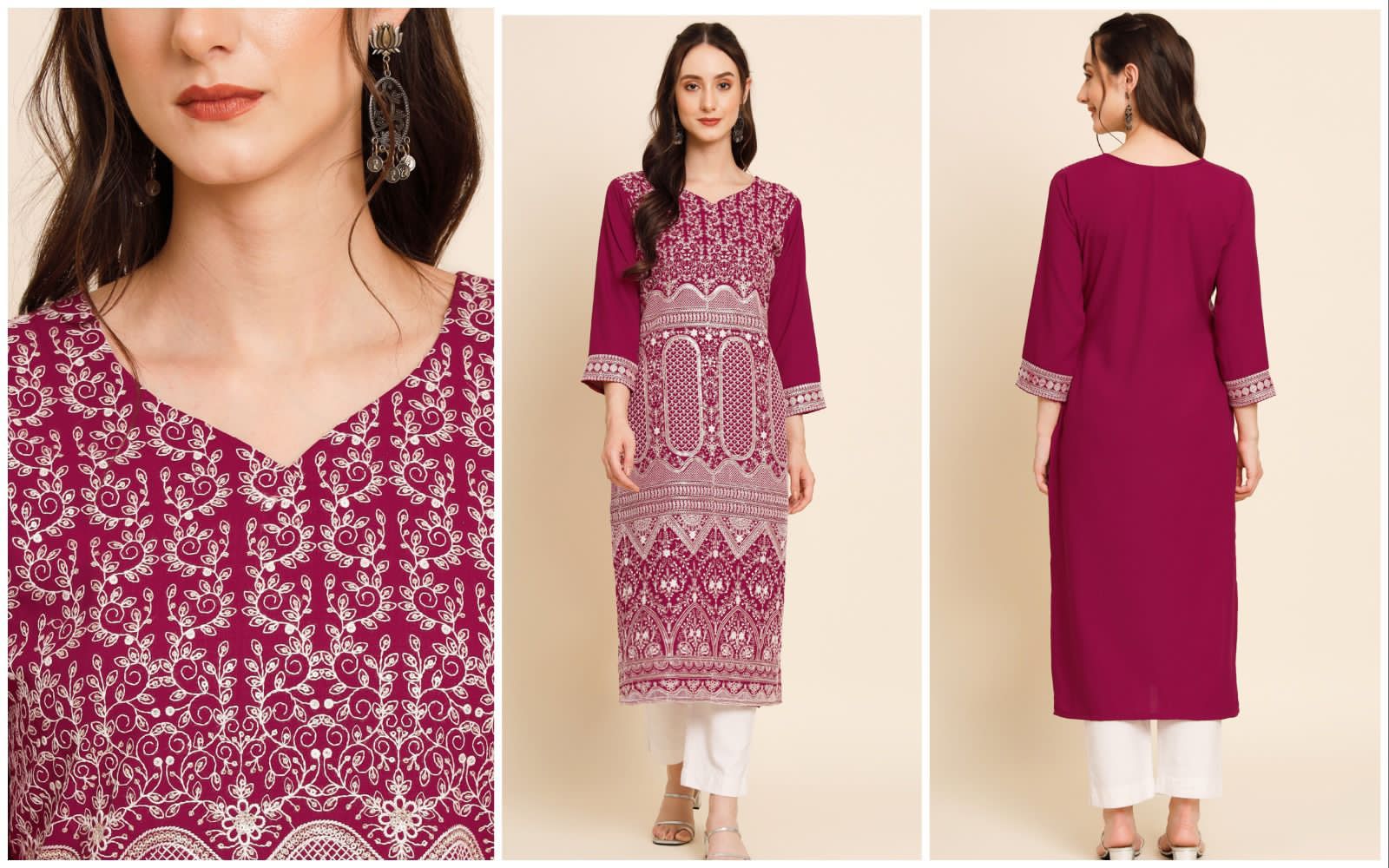 vivera international  kartavya crepe catchy look kurti catalog