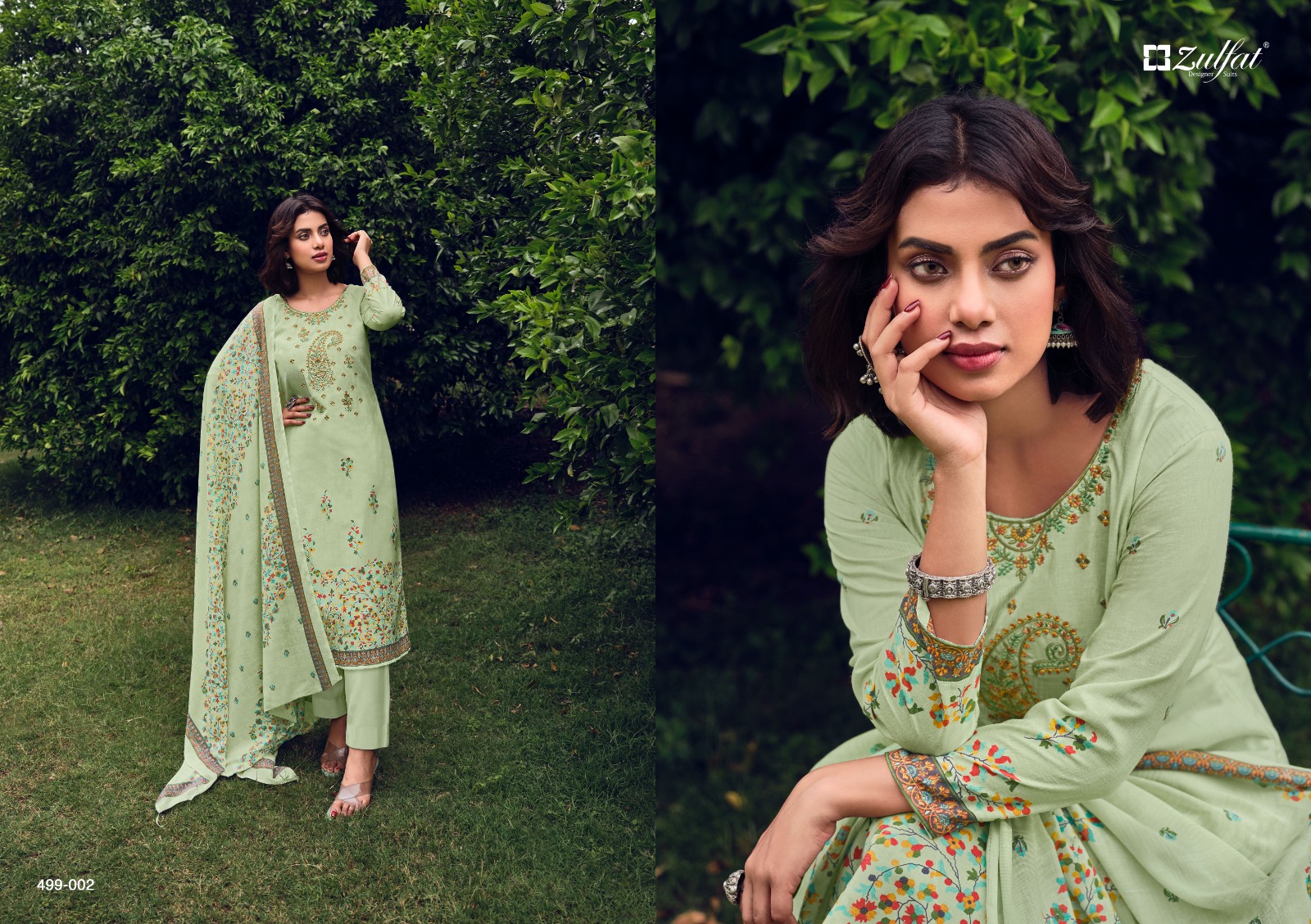 zulfat designer suit chinaar cotton regal look salwar suit catalog