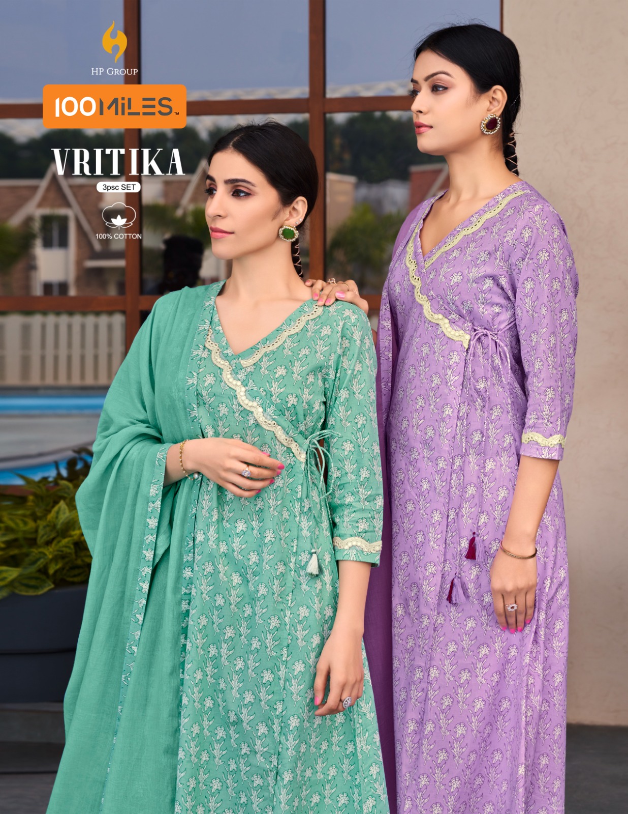 100 miles vritika cotton elegant look kurti bottom with dupatta catalog