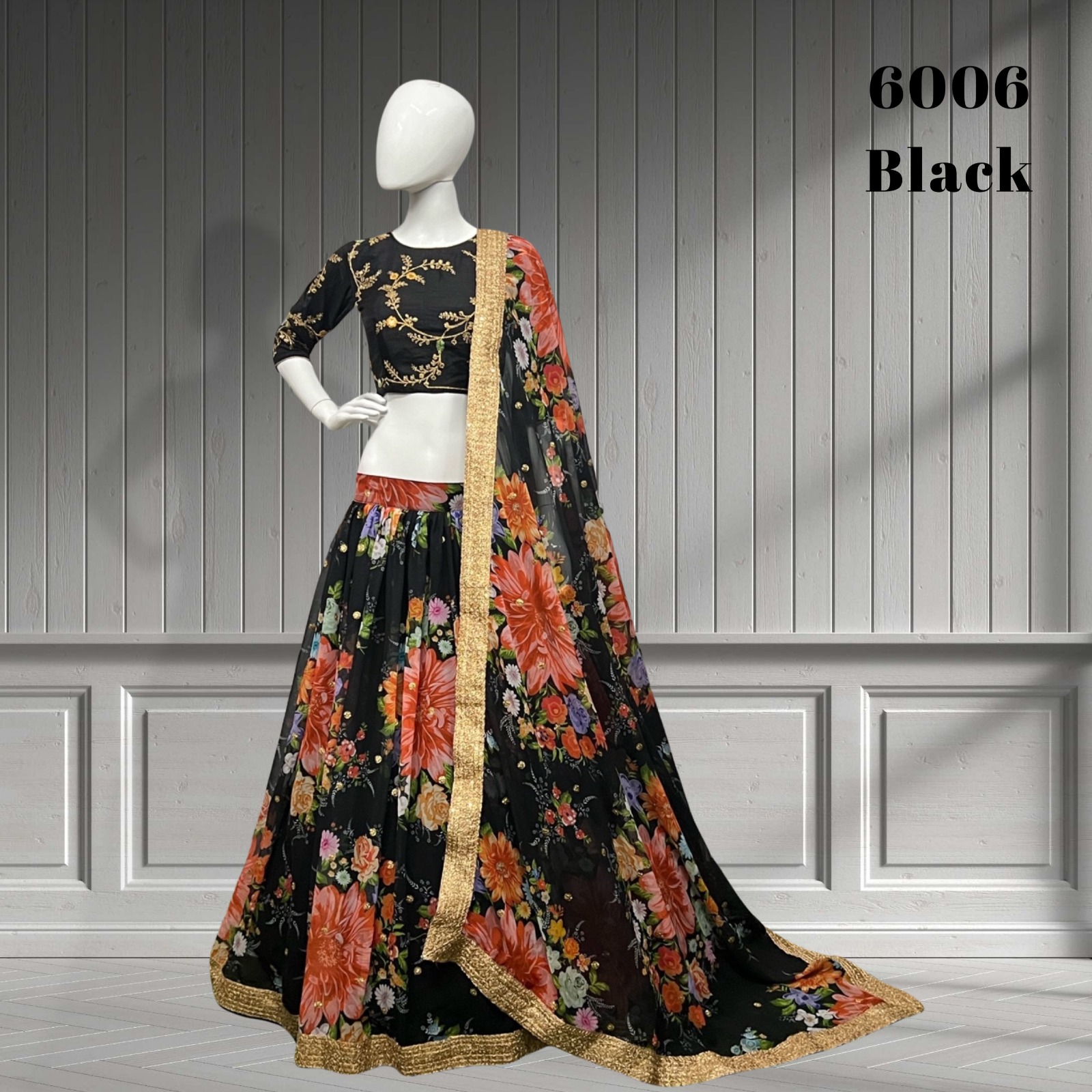 aawiya offcial lotus vol 1 6006 Georgette innovative look lehngha single