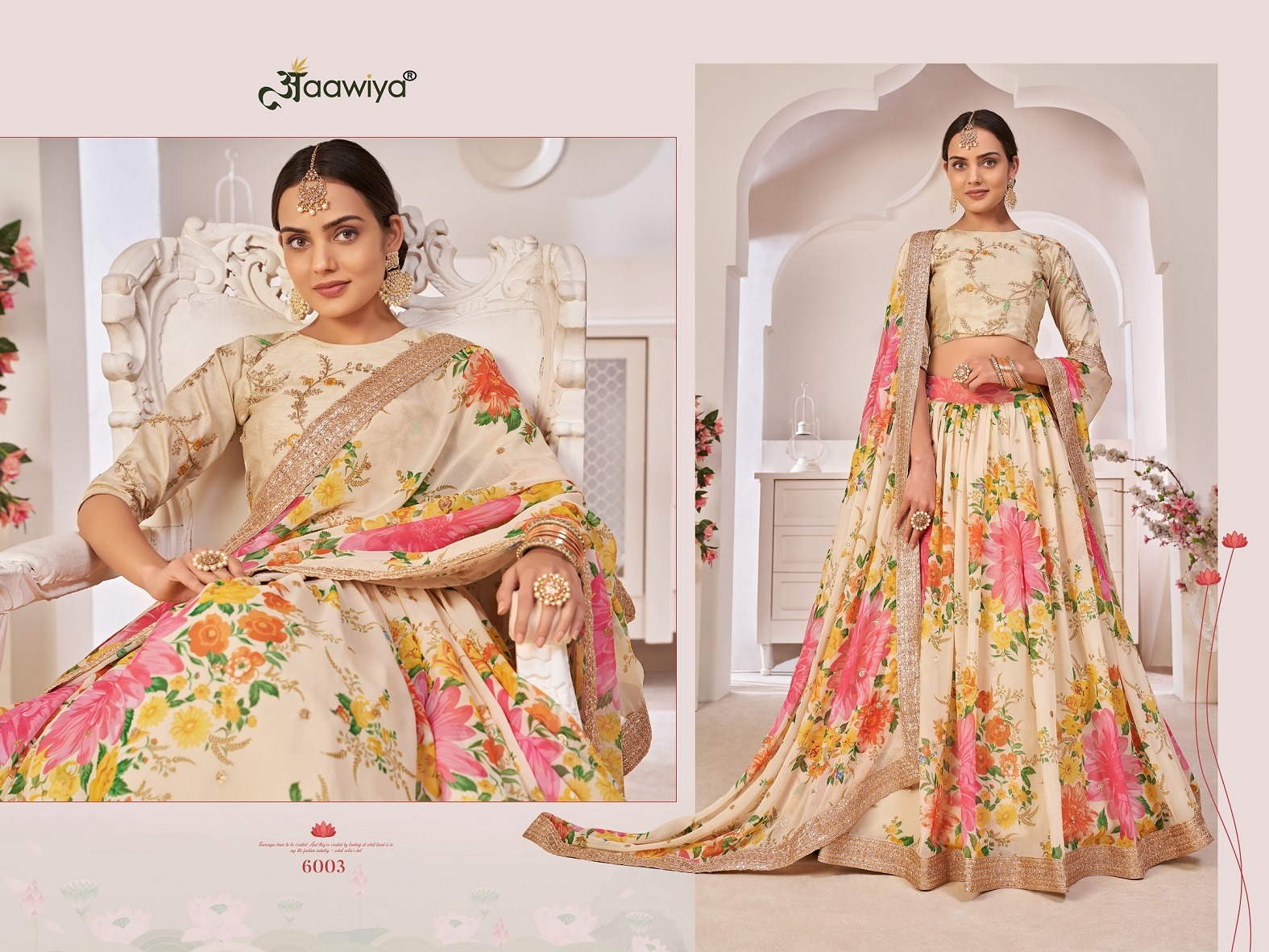 aawiya offcial lotus vol 1 Georgette elegant look lehngha single