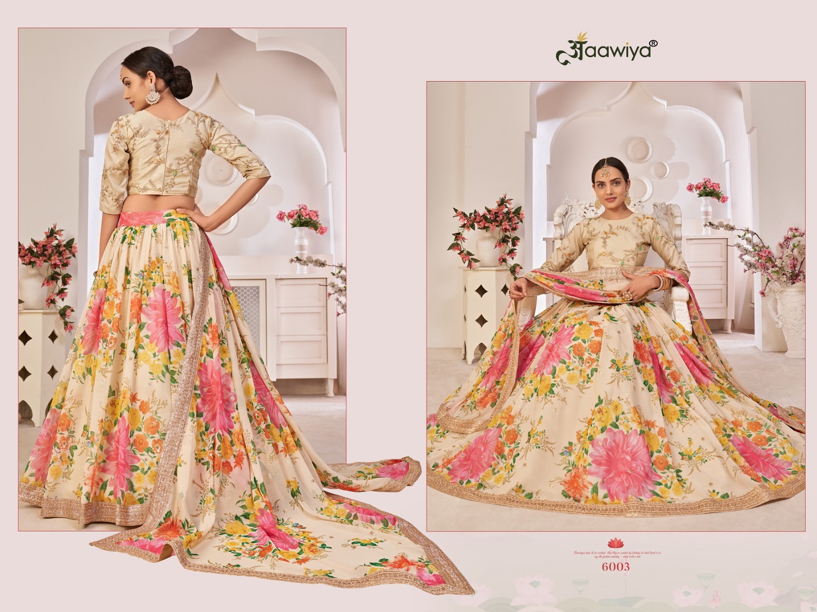 aawiya offcial lotus vol 1 Georgette elegant look lehngha single