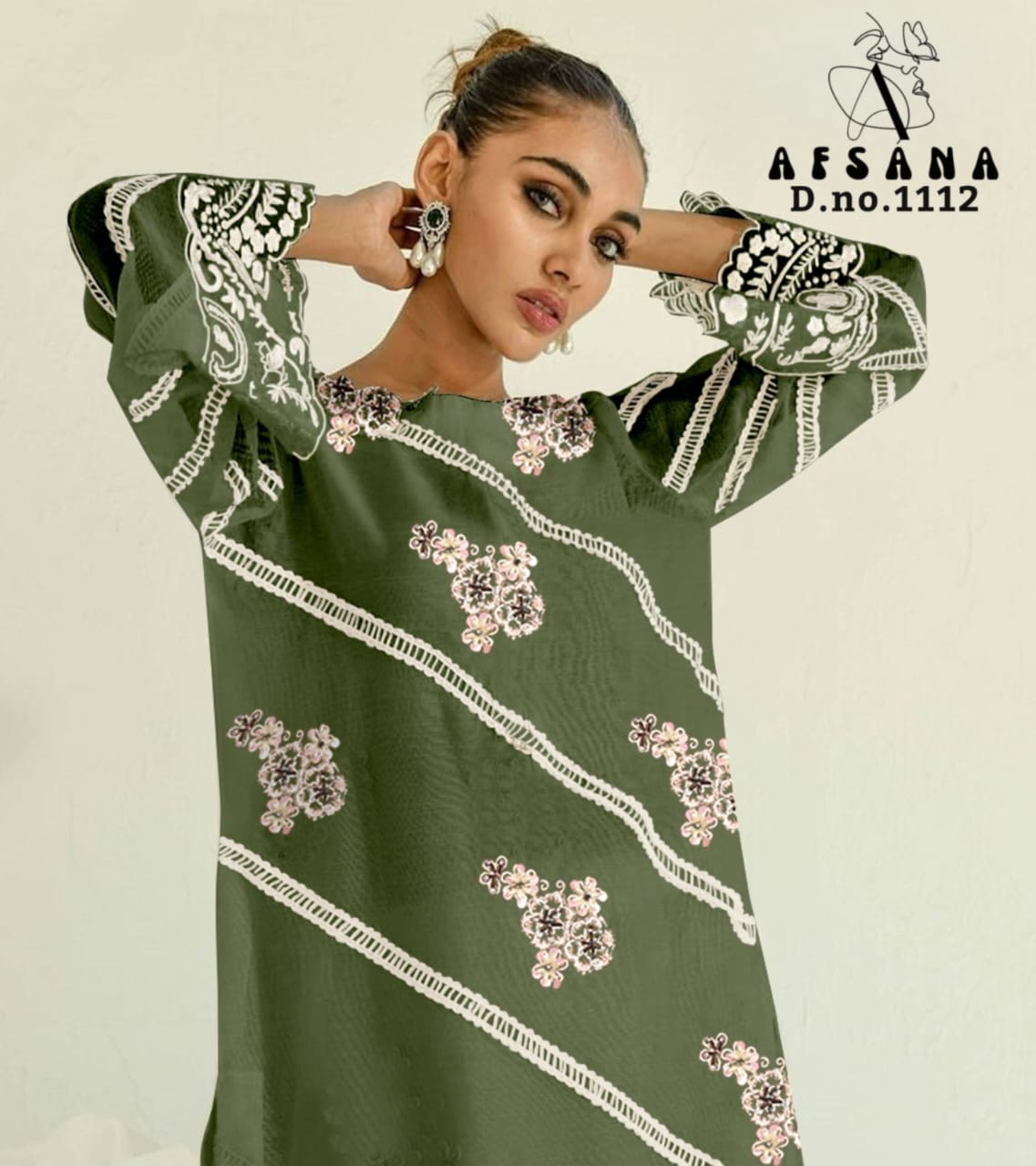 afsana afsana d no af 1112 georgette attractive look top bottom with dupatta size set