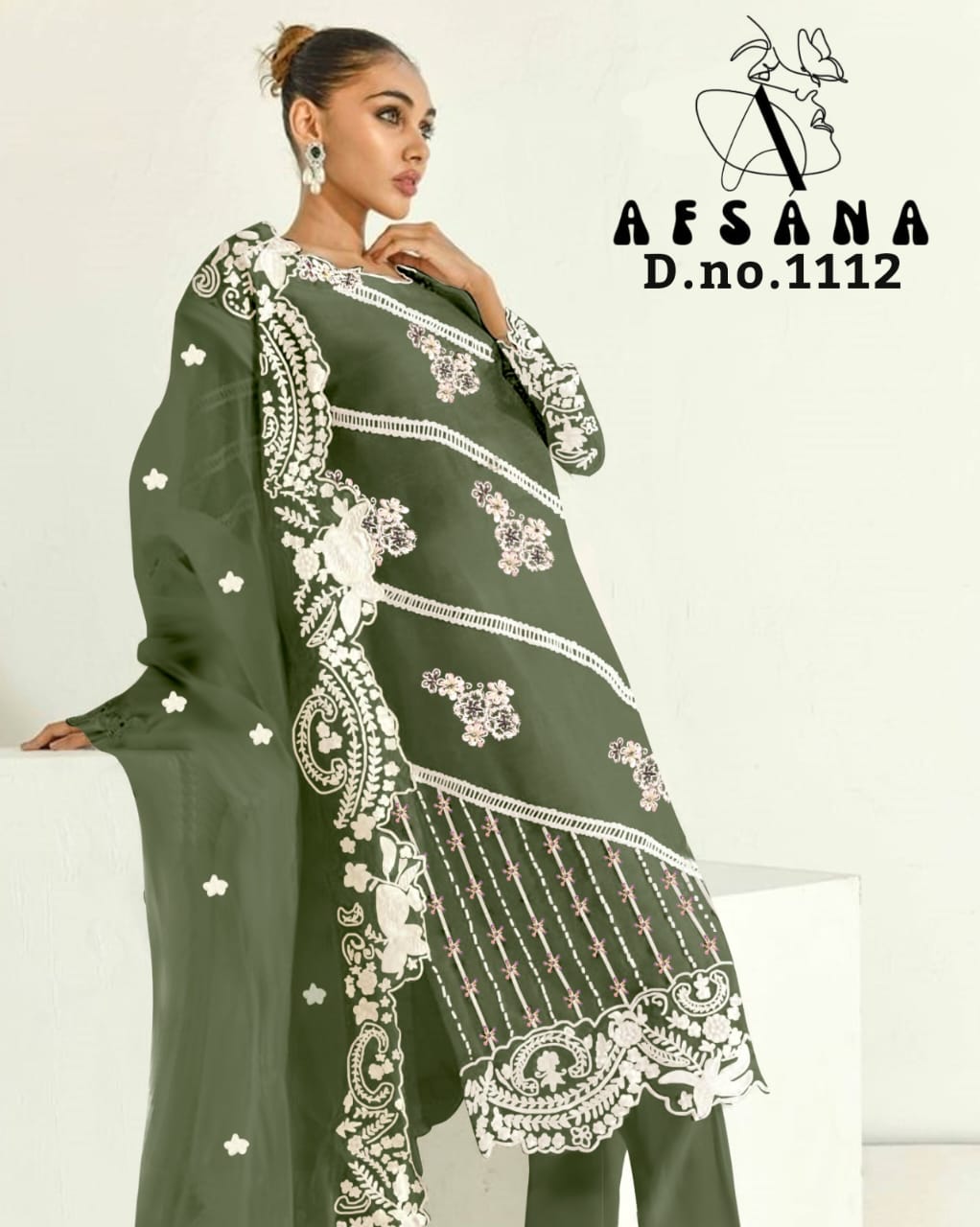 afsana afsana d no af 1112 georgette attractive look top bottom with dupatta size set