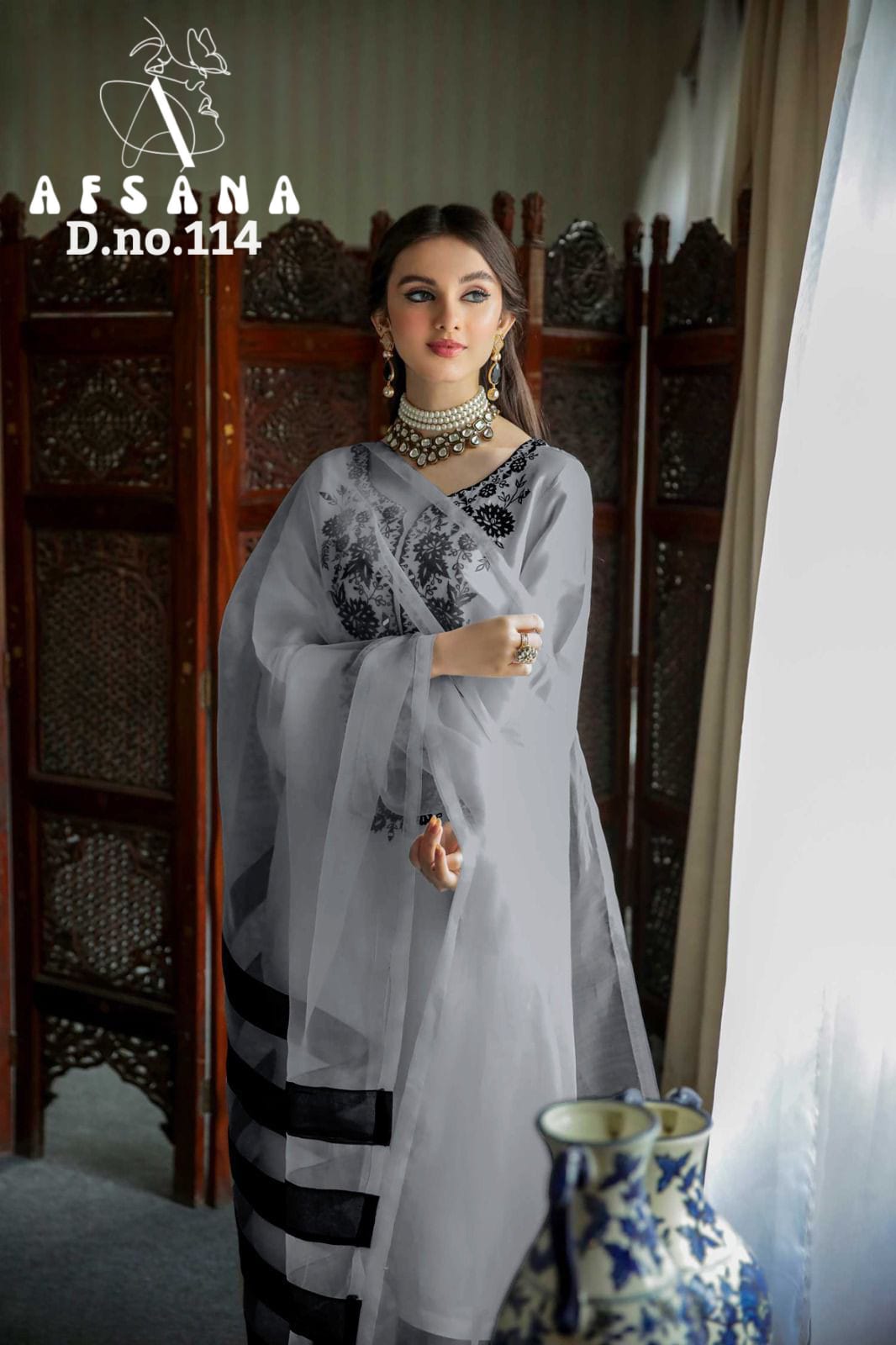 afsana afsana d no af 114 georgette regal look top bottom with dupatta catalog