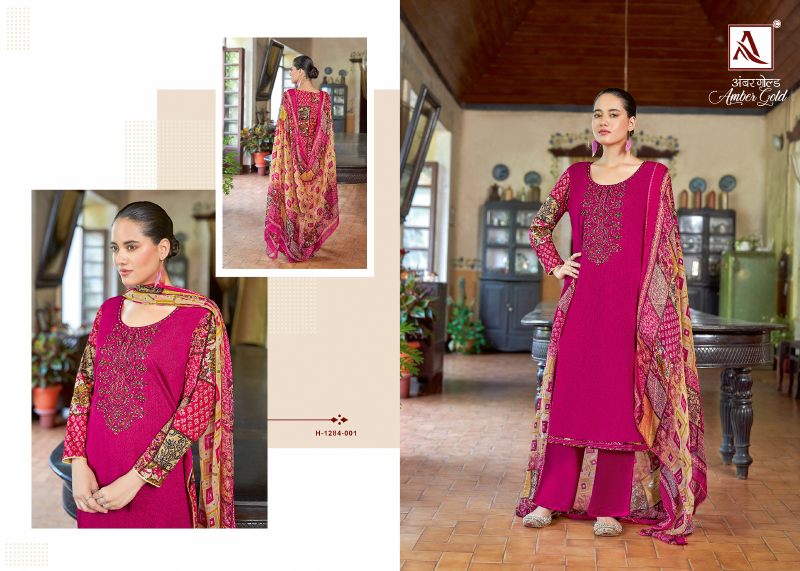 alok suit amber gold viscose elegant salwar suit catalog