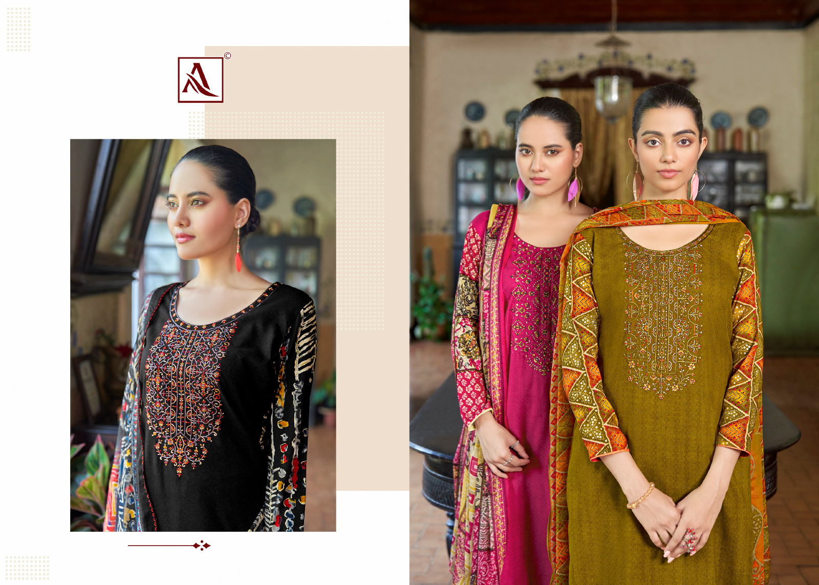 alok suit amber gold viscose elegant salwar suit catalog