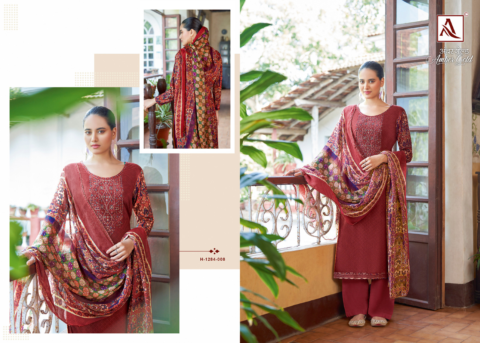 alok suit amber gold viscose elegant salwar suit catalog