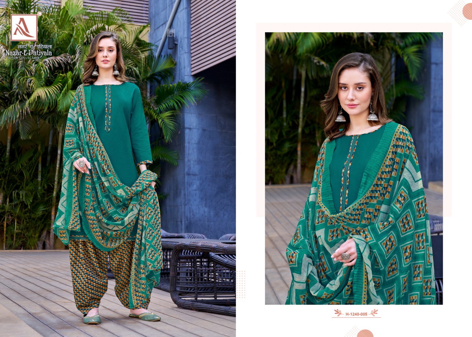 aloksuit nazar e patiyala rayon elegant salwar suit catalog