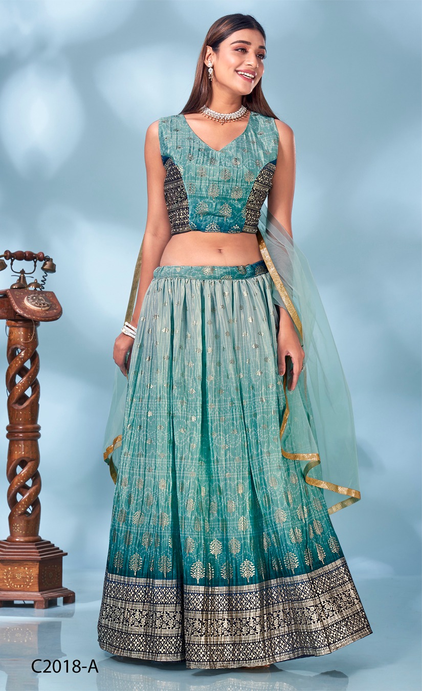 amoha tendz d no c 2018 chinon regal look lehngha catalog