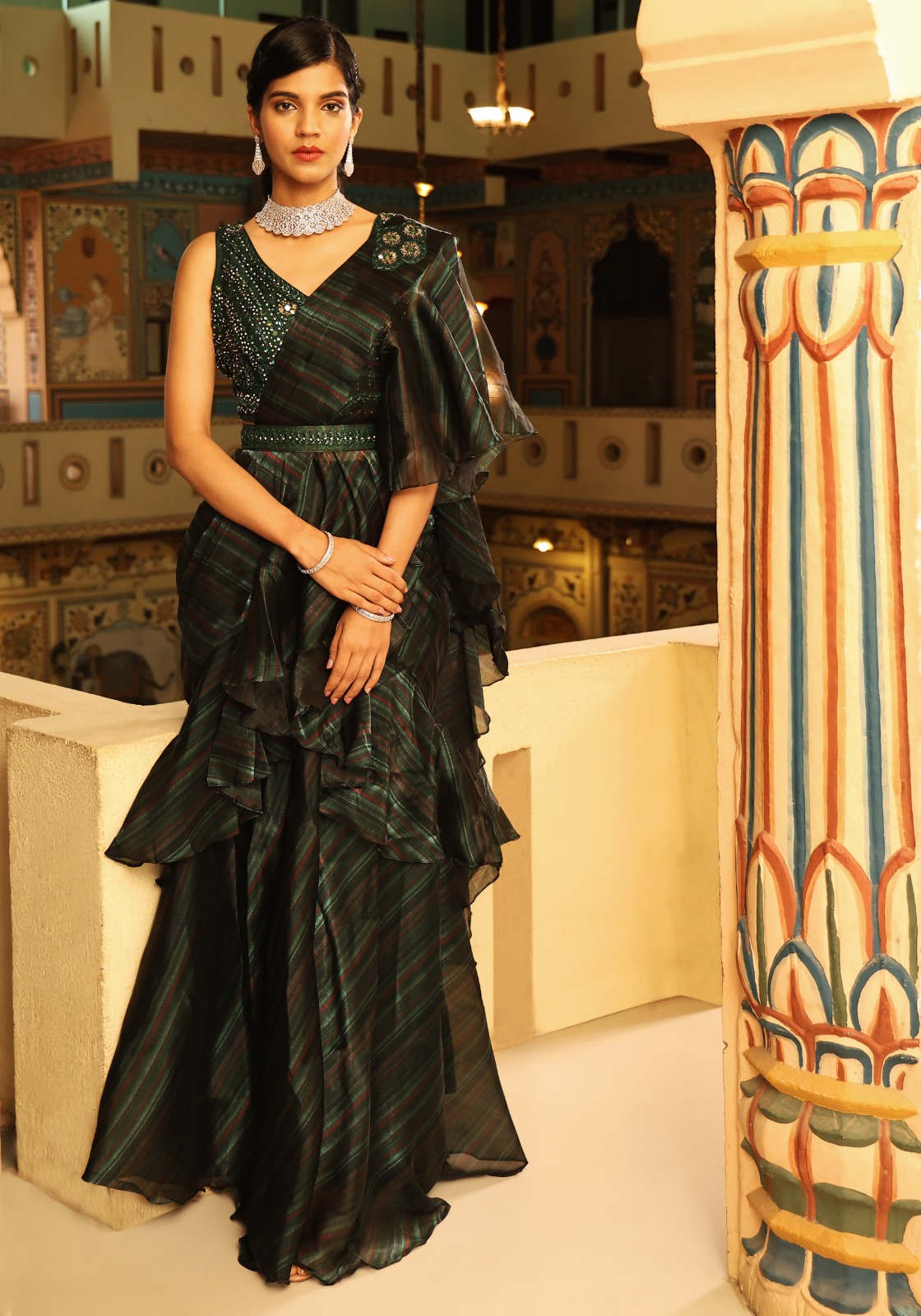 amoha trendz d no 1016341 organza astronishing look saree catalog