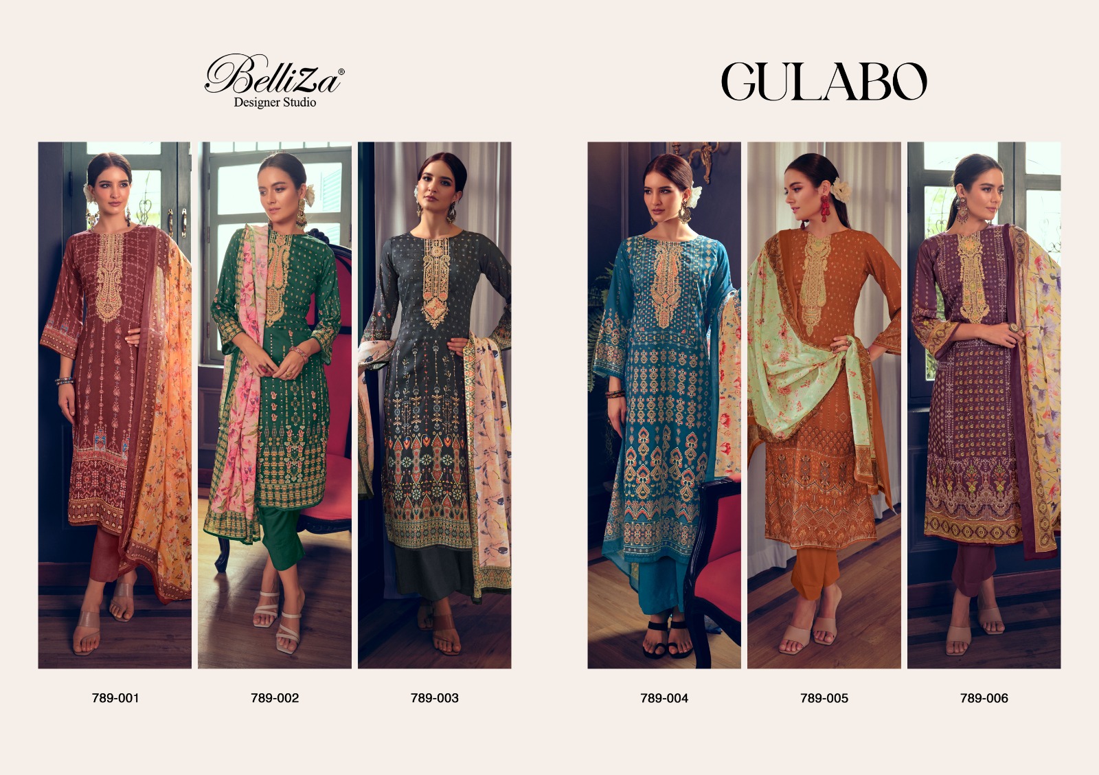 belliza designer studio Gulabo cotton exclusive print salwar suit catalog