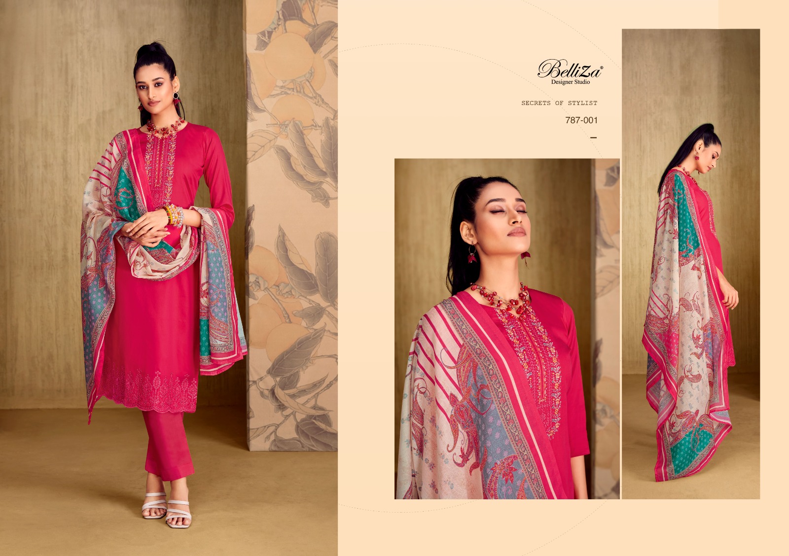 belliza designer studio mughal garden jam attractive look salwar suit catalog