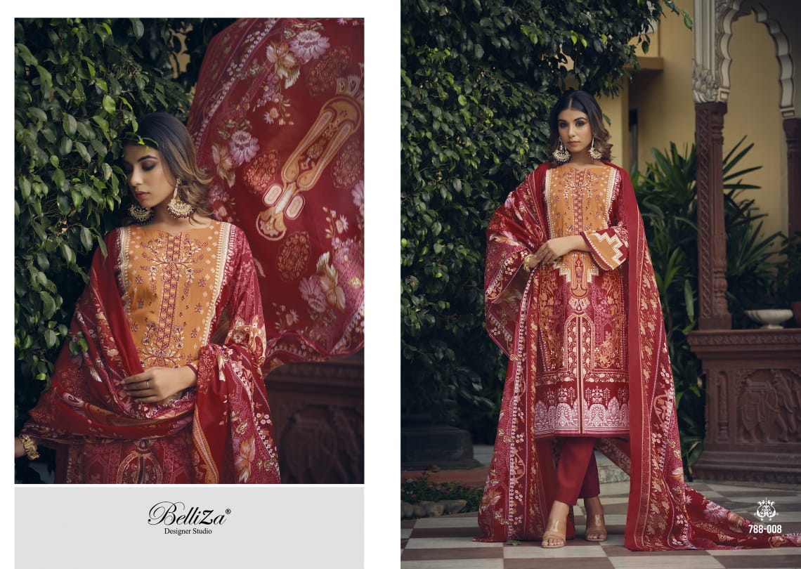 belliza designer studio Naira Vol 8 cotton exclusive print salwar suit catalog