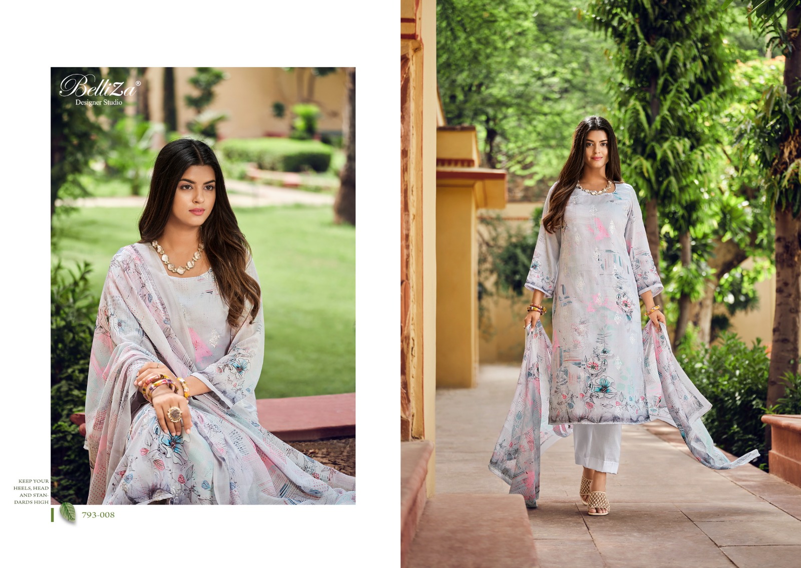 belliza designer studio orchid cotton exclusive print salwar suit catalog