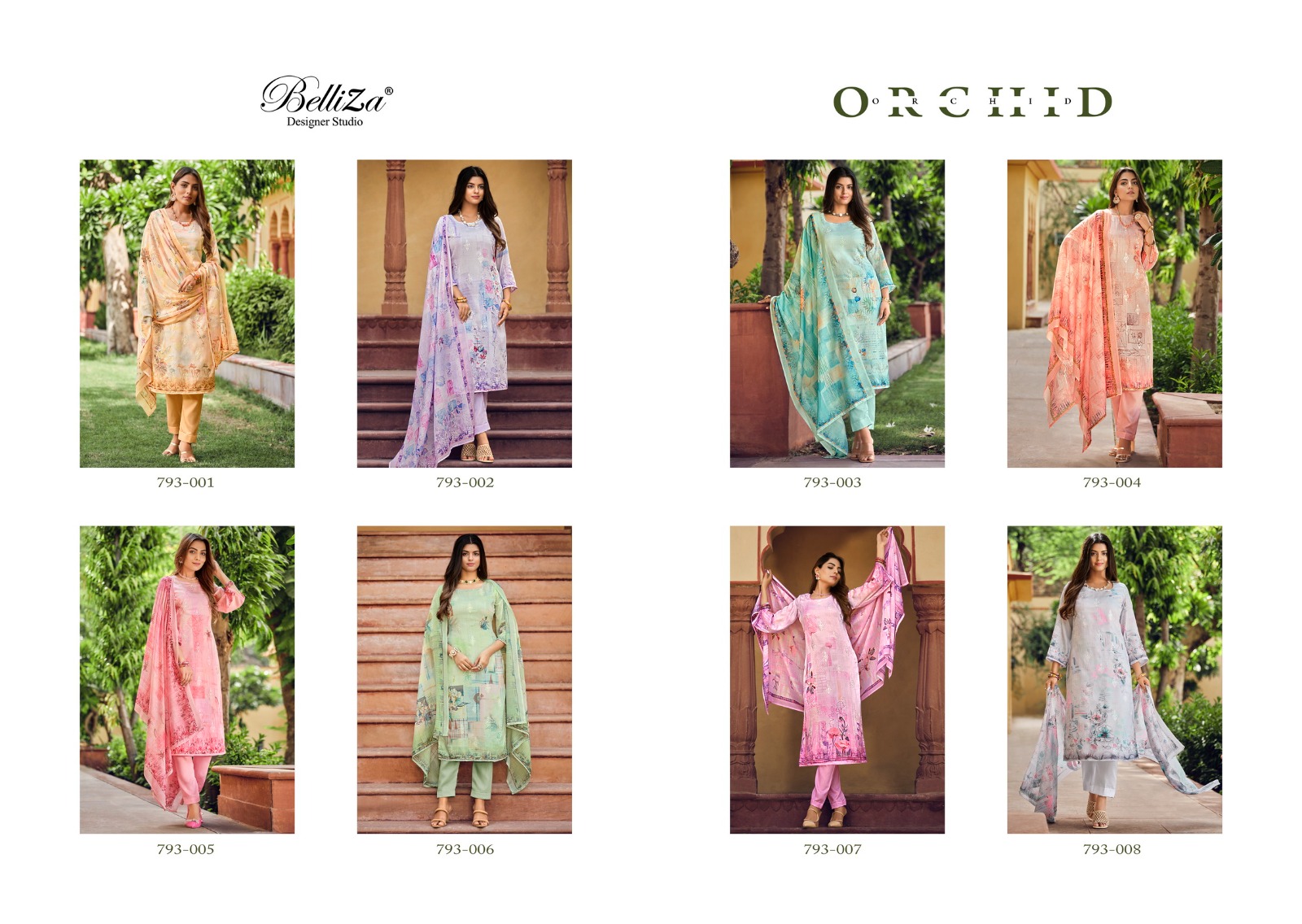 belliza designer studio orchid cotton exclusive print salwar suit catalog