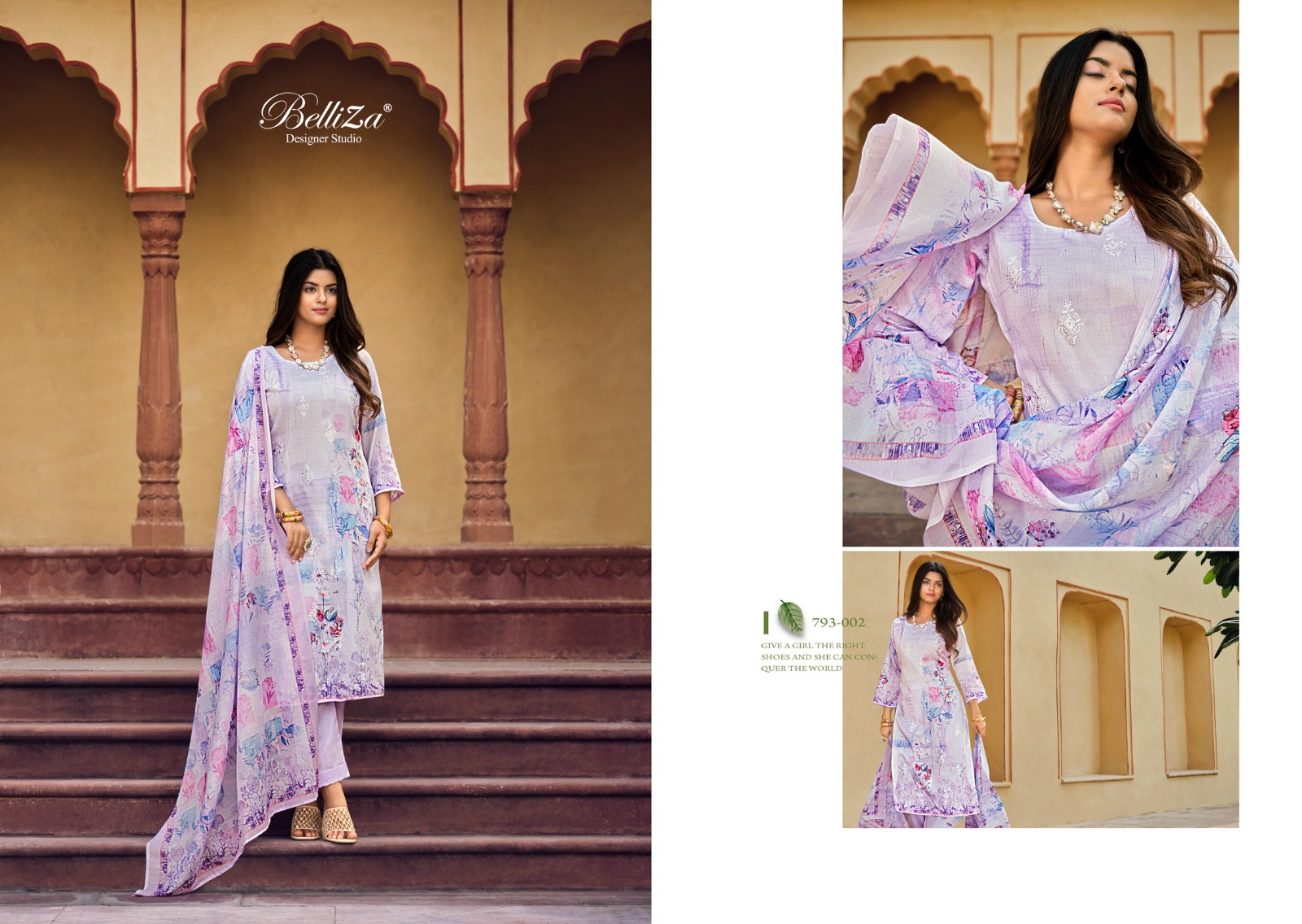 belliza designer studio orchid cotton exclusive print salwar suit catalog