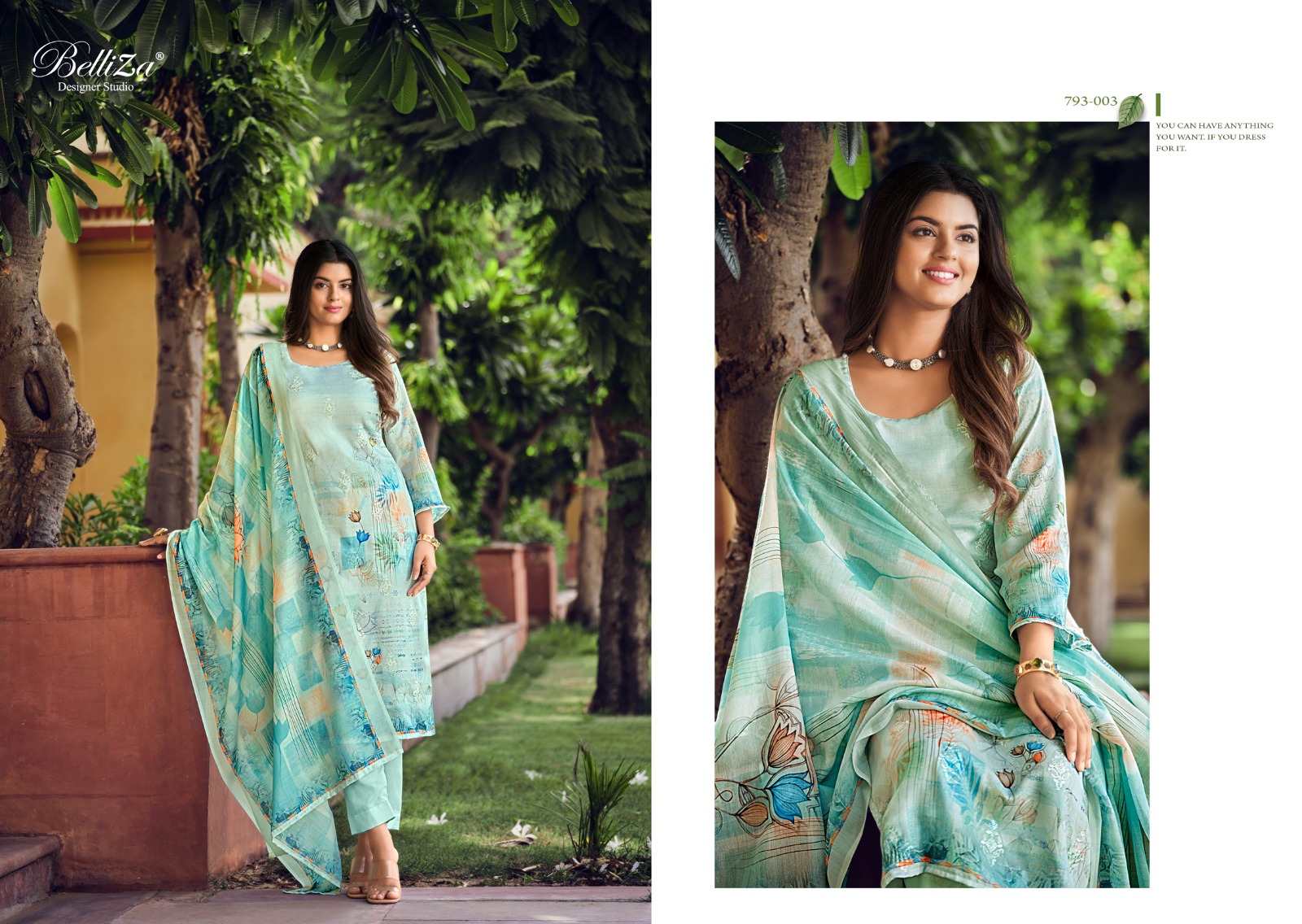 belliza designer studio orchid cotton exclusive print salwar suit catalog