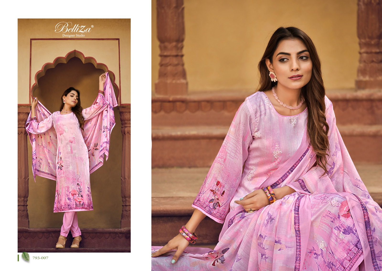 belliza designer studio orchid cotton exclusive print salwar suit catalog