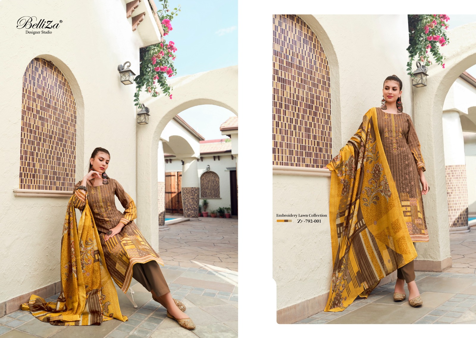 belliza designer studio shaheena cotton exclusive print salwar suit catalog