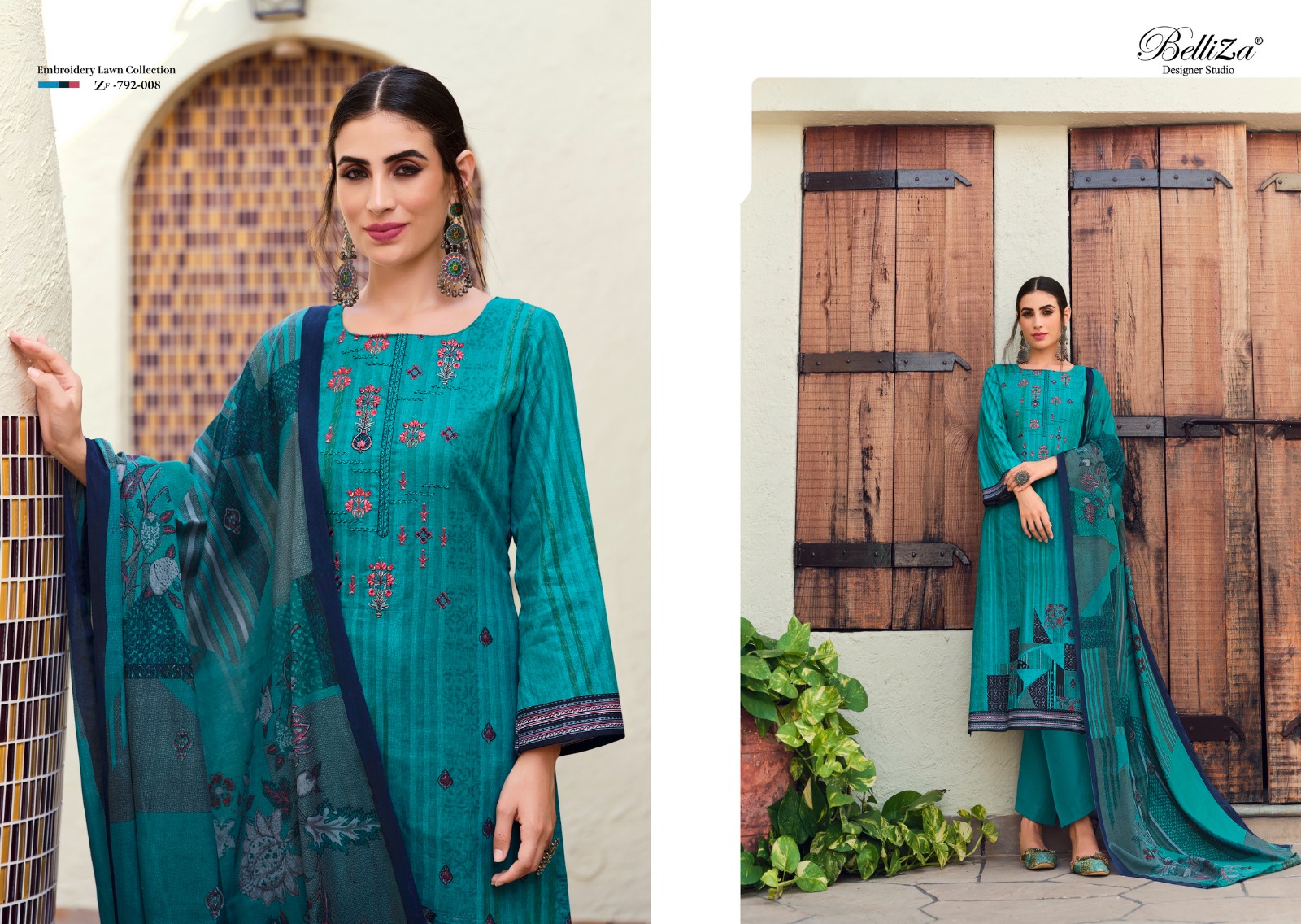 belliza designer studio shaheena cotton exclusive print salwar suit catalog