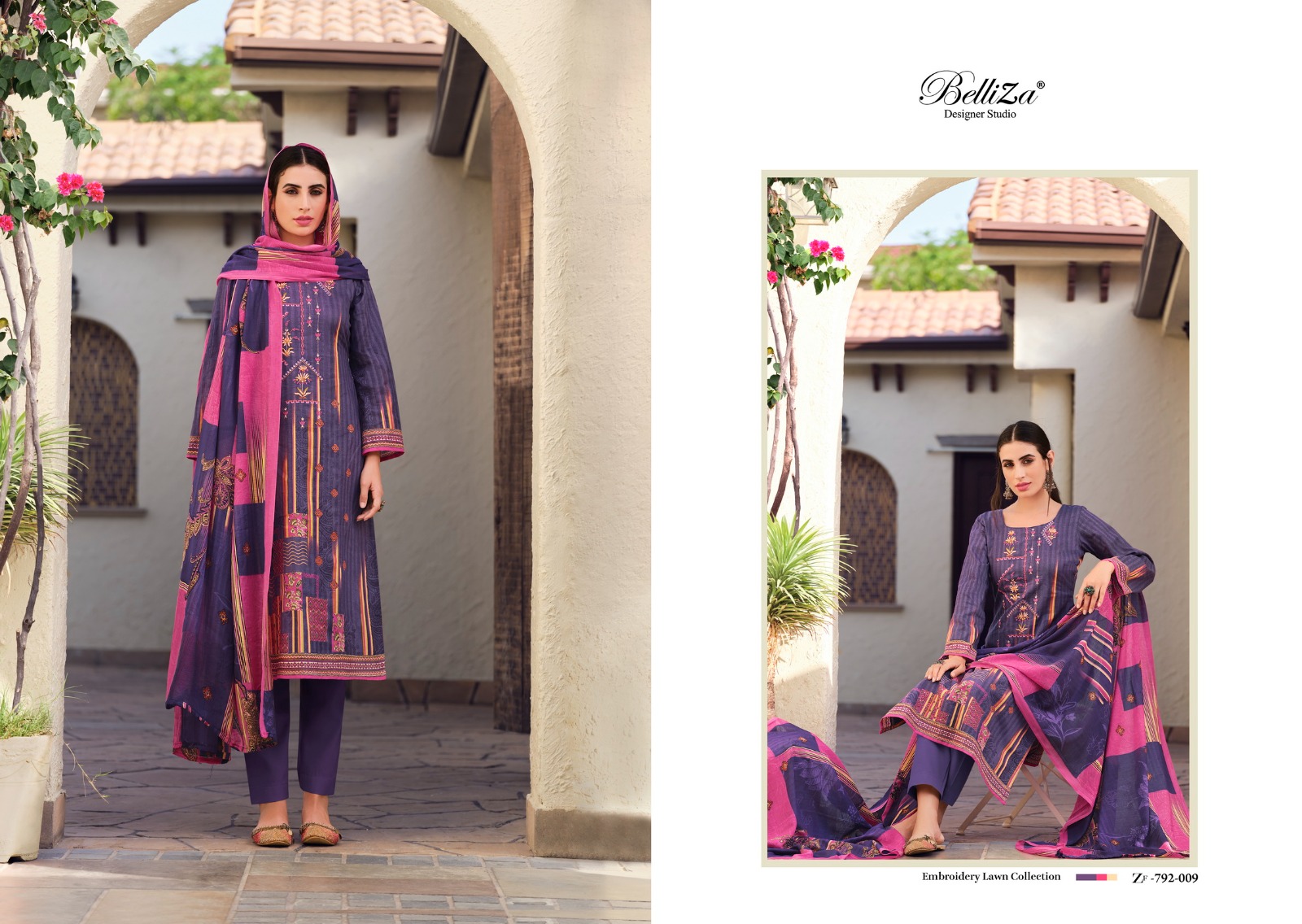 belliza designer studio shaheena cotton exclusive print salwar suit catalog