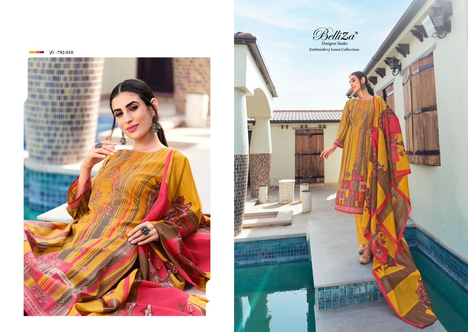 belliza designer studio shaheena cotton exclusive print salwar suit catalog