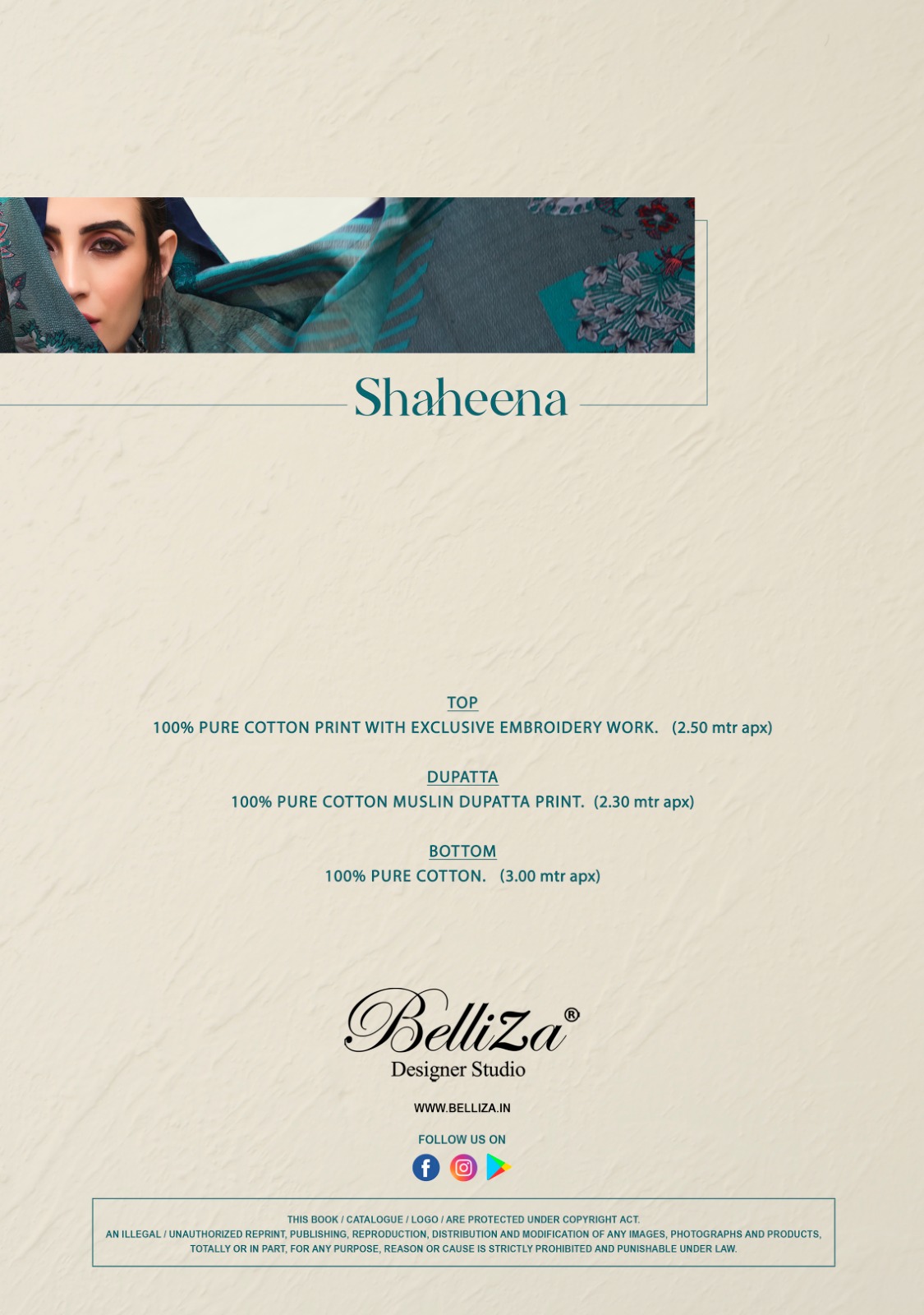 belliza designer studio shaheena cotton exclusive print salwar suit catalog