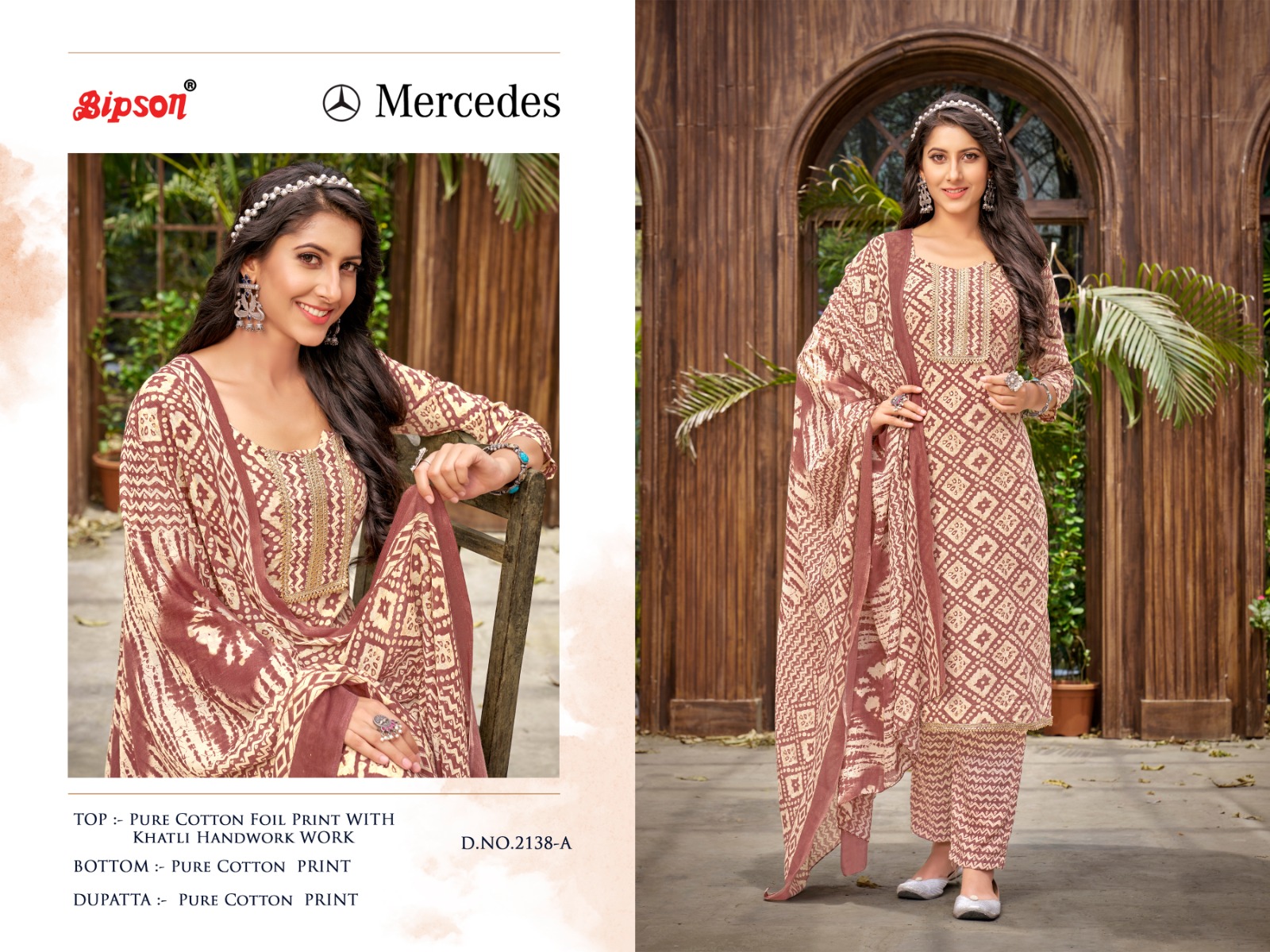 bipson mercedes 2138 cotton attractive look salwar suit catalog