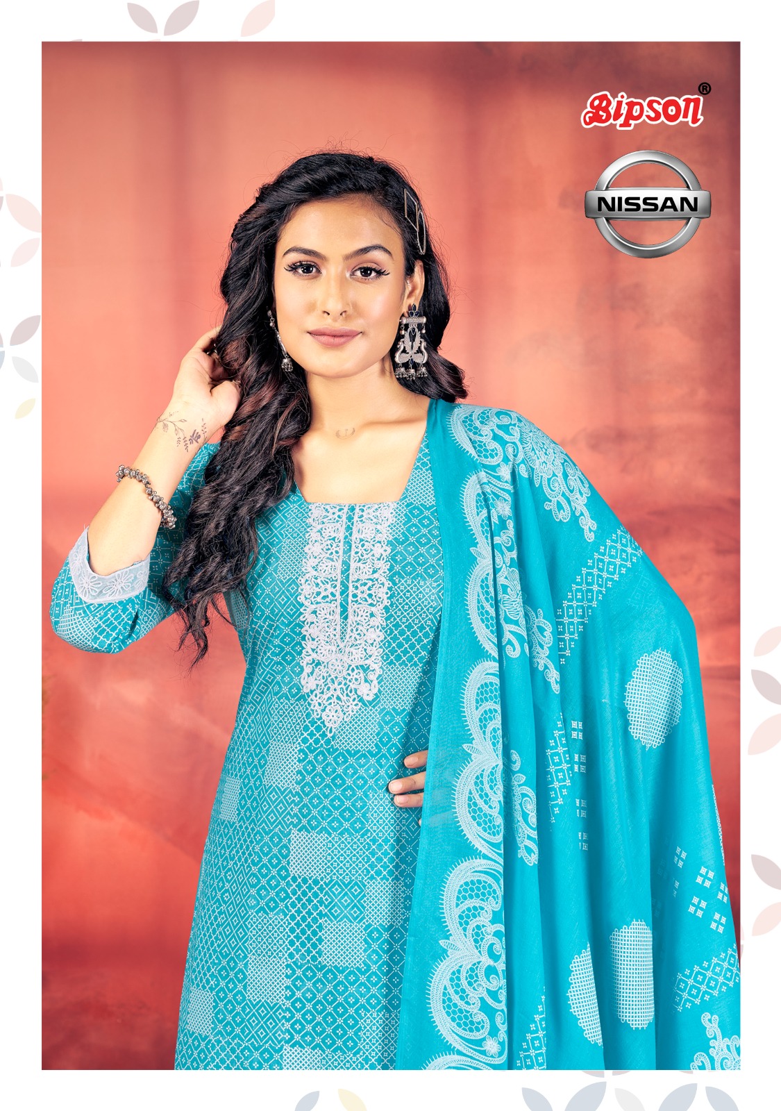 bipson nissan 2214 cotton exclusive print salwar suit catalog