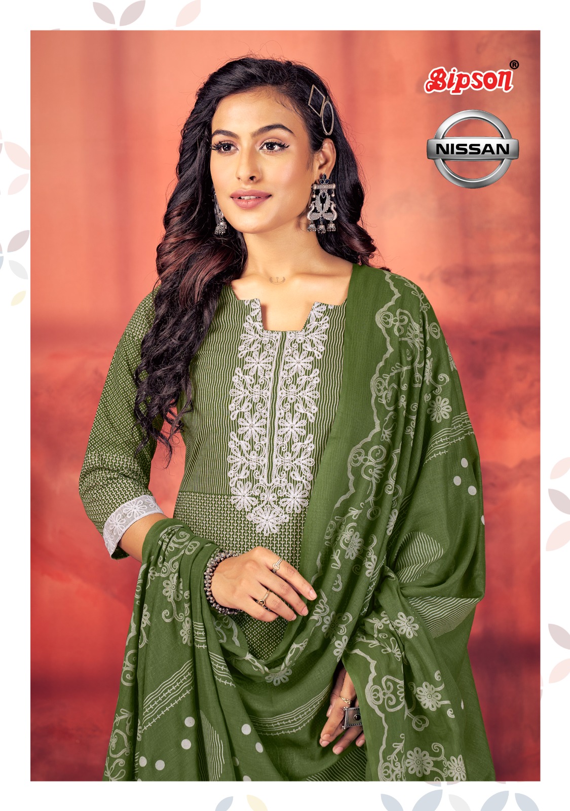 bipson nissan 2215 cotton elegant salwar suit catalog