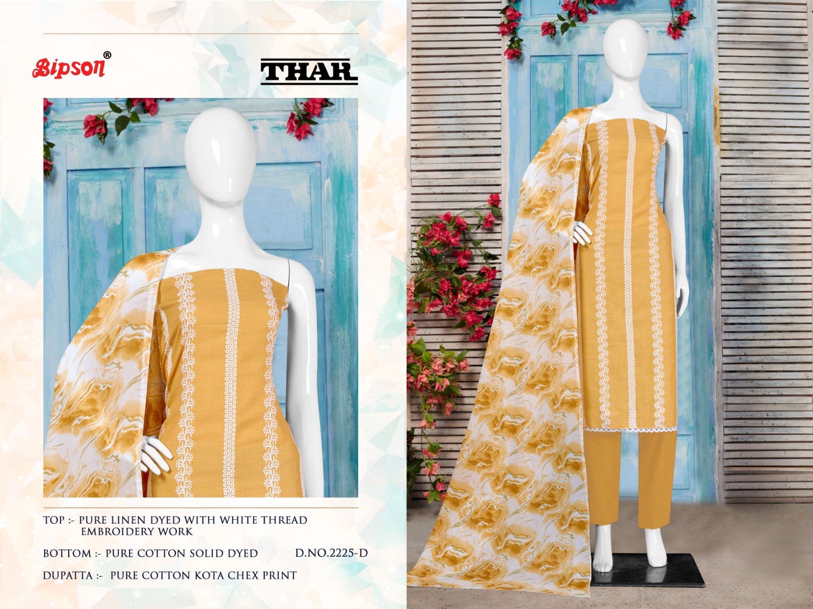 bipson thar 2225 linen gorgeous look salwar suit catalog