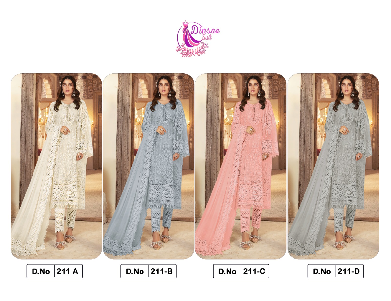 dinsaa suit D No D S 211 orgenza  regal look salwar suit catalog