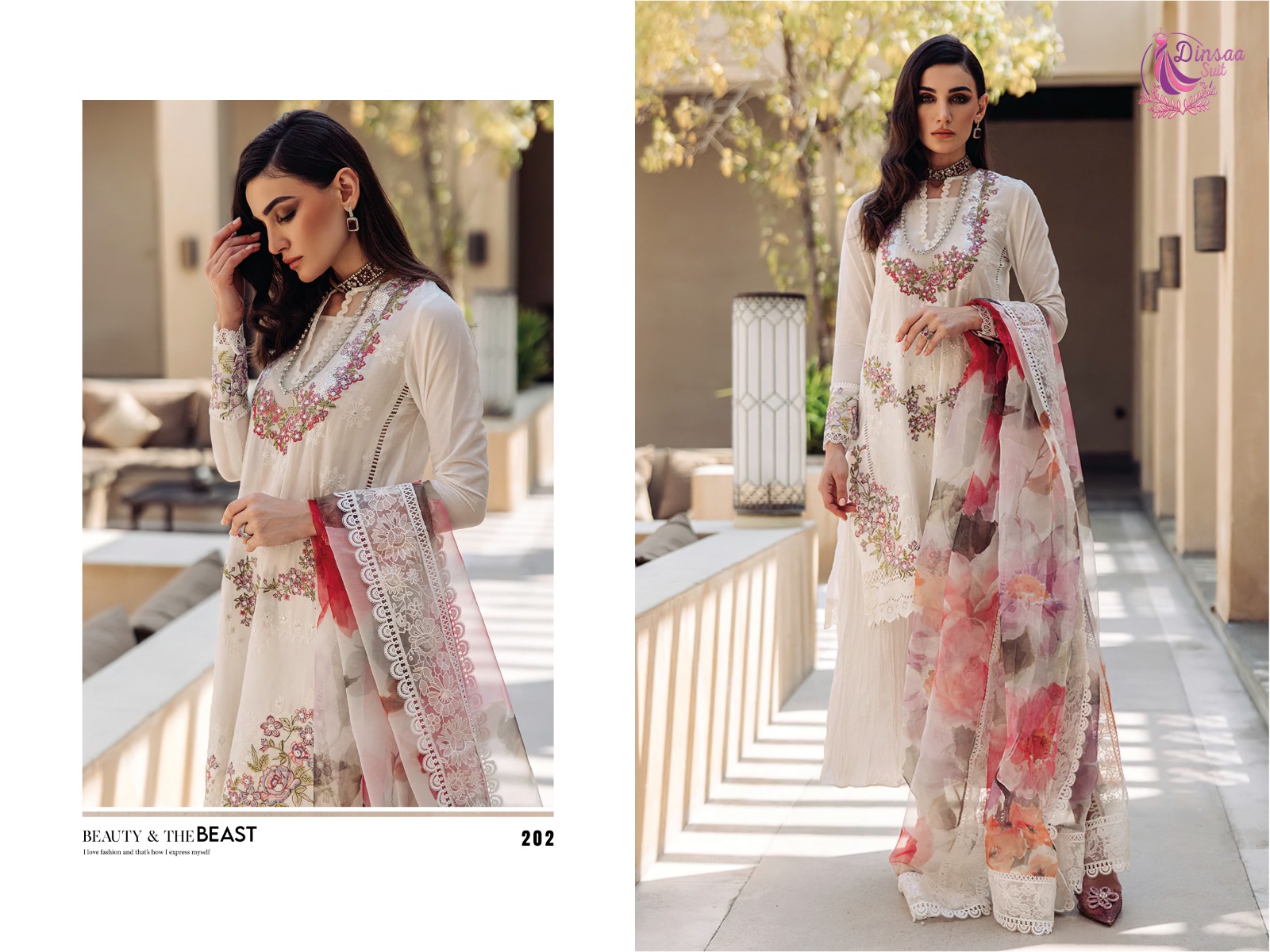 dinsaa suit Maria B Summer Collection Vol 2 cotton regal look salwar suit catalog