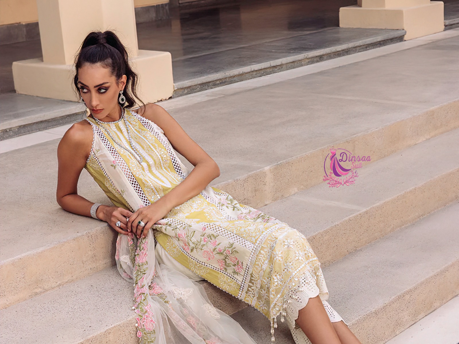 dinsaa suit Maria B Summer Collection Vol 2 cotton regal look salwar suit catalog