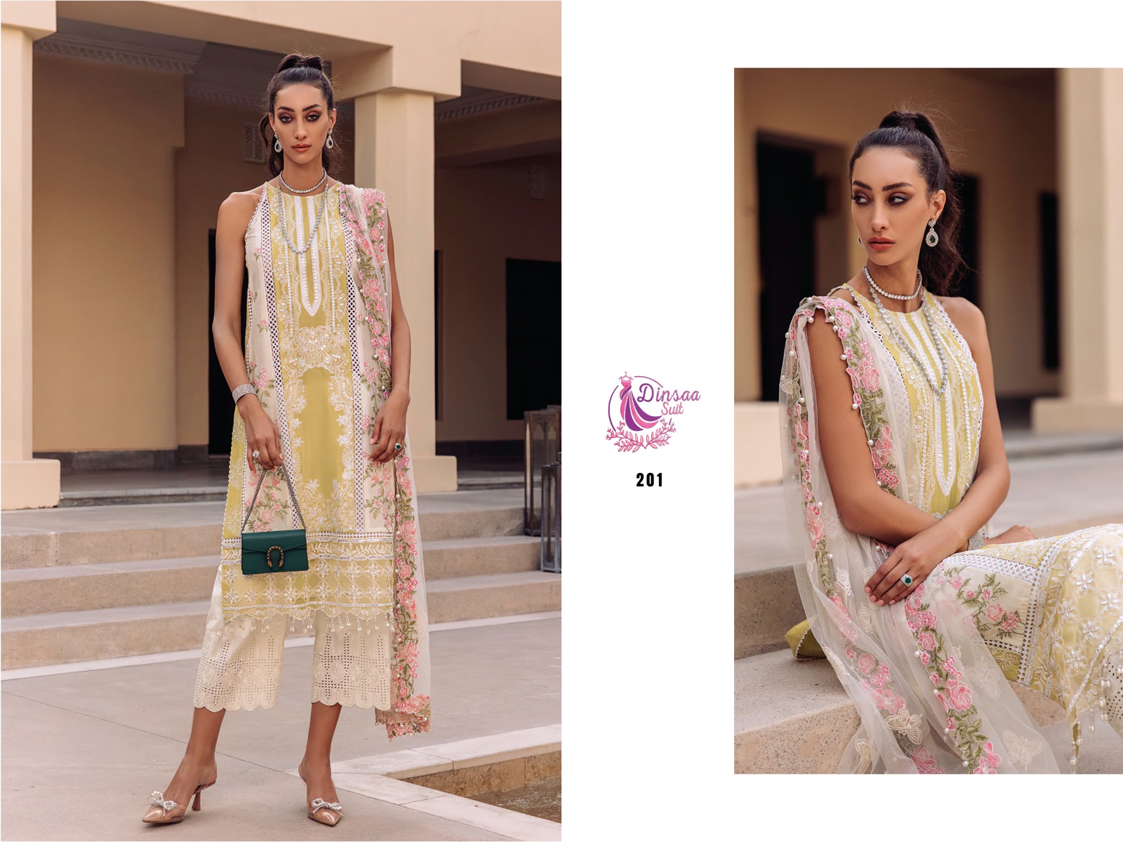 dinsaa suit Maria B Summer Collection Vol 2 cotton regal look salwar suit catalog