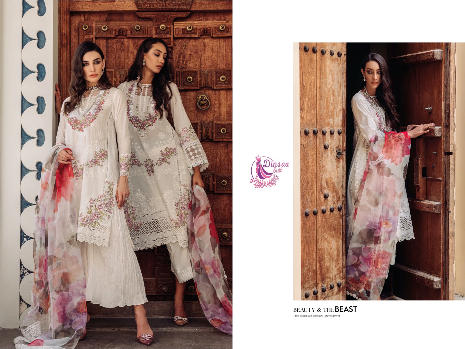 dinsaa suit Maria B Summer Collection Vol 2 cotton regal look salwar suit catalog