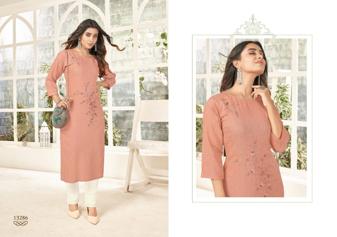 kalroop by kajree elisa rayon elegant kurti catalog