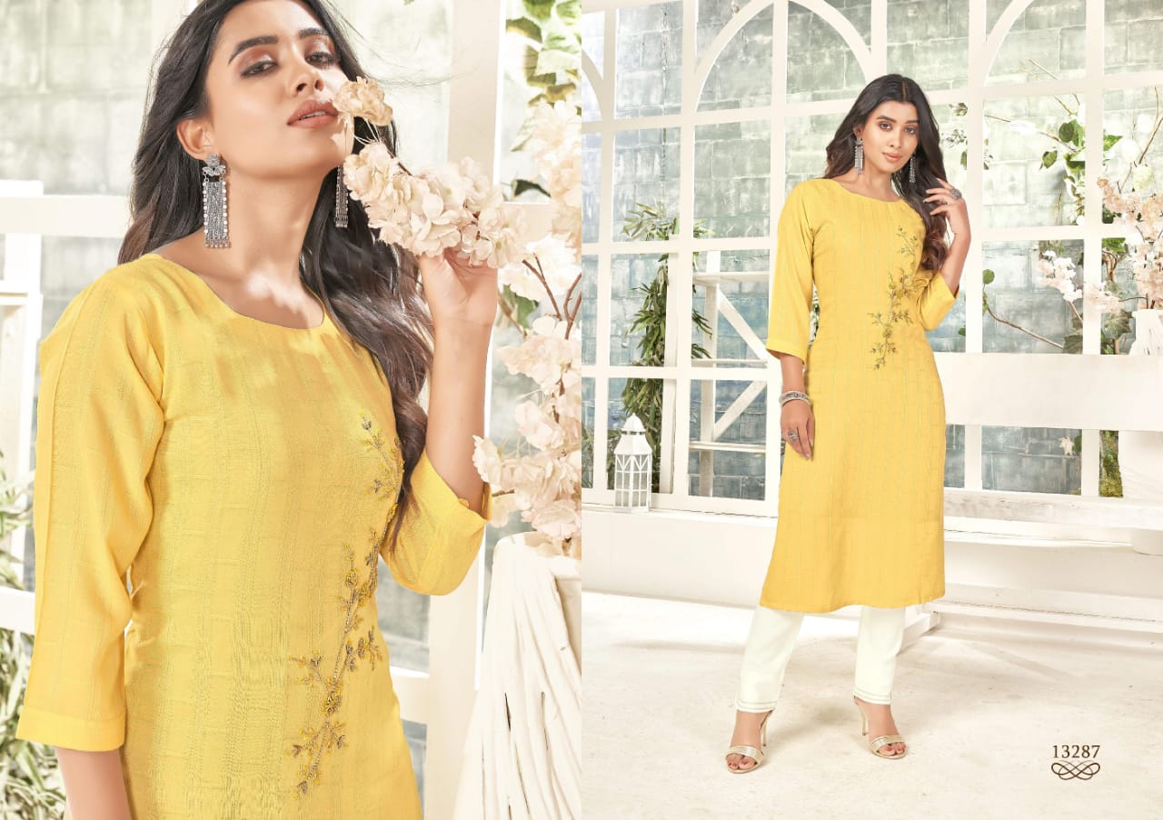 kalroop by kajree elisa rayon elegant kurti catalog