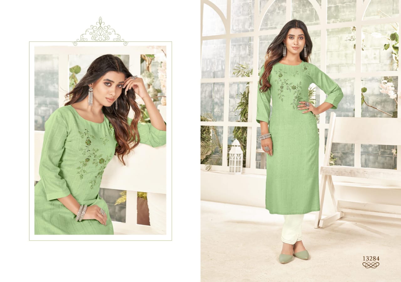 kalroop by kajree elisa rayon elegant kurti catalog