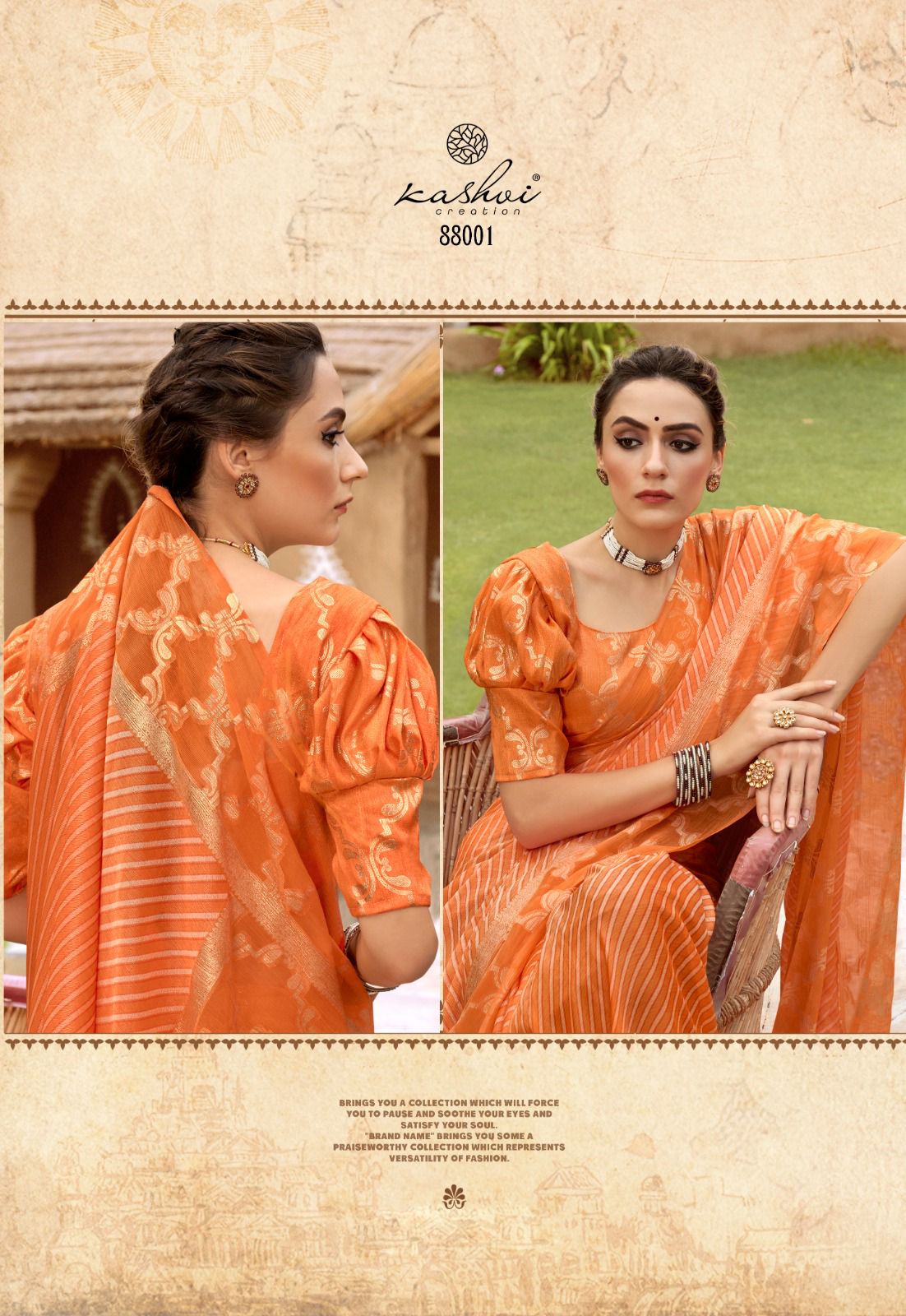 lt kashvi creation krishna chiffon elegant saree catalog