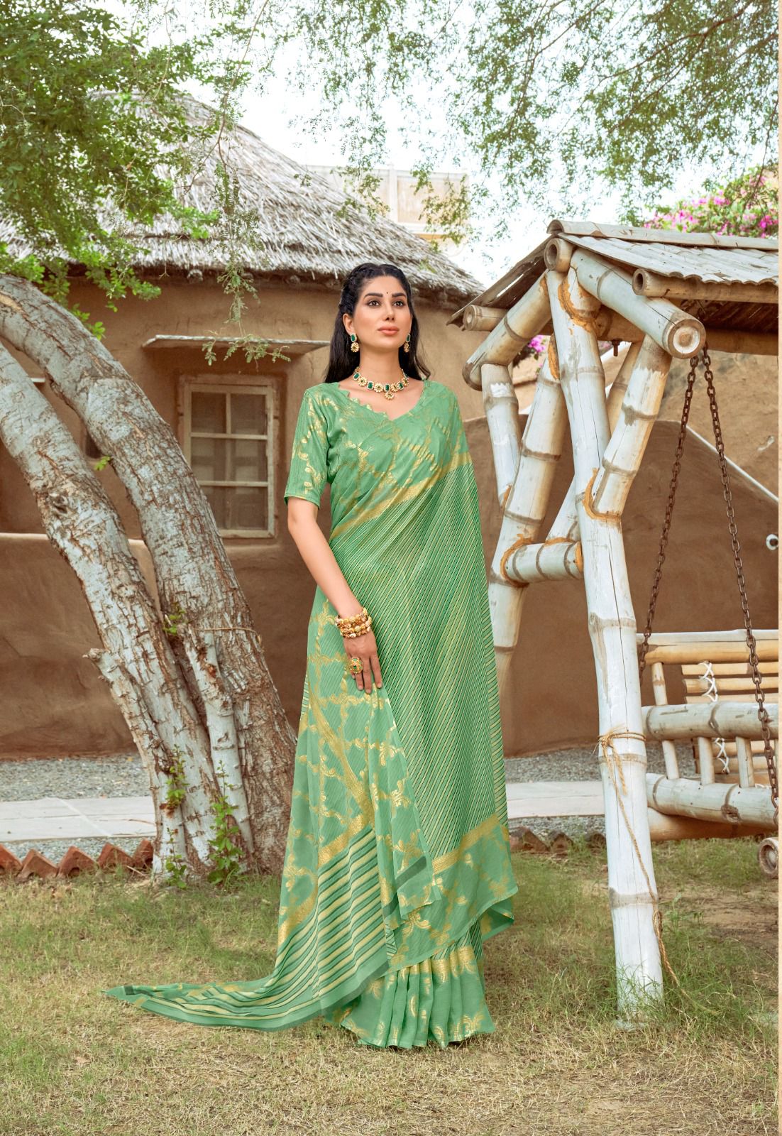 lt kashvi creation krishna chiffon elegant saree catalog