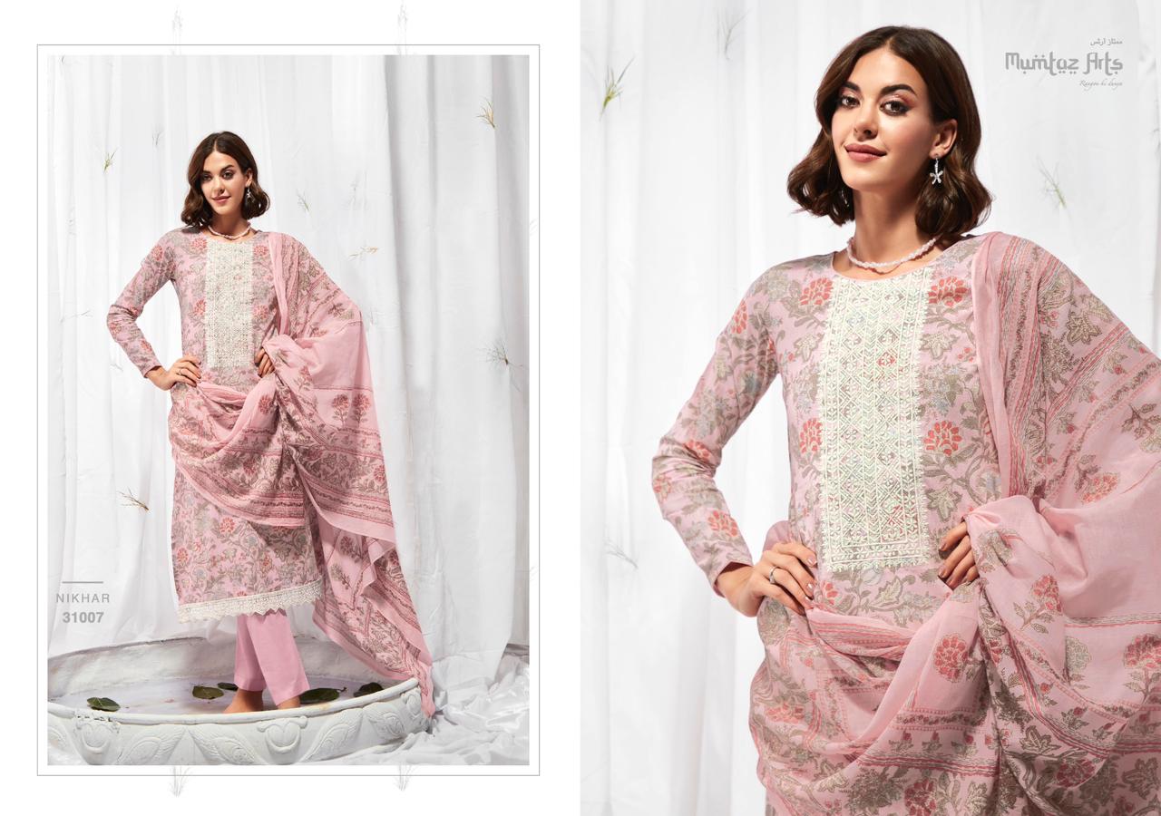 mumtaz art nikhar lawn exclusive print salwar suit catalog