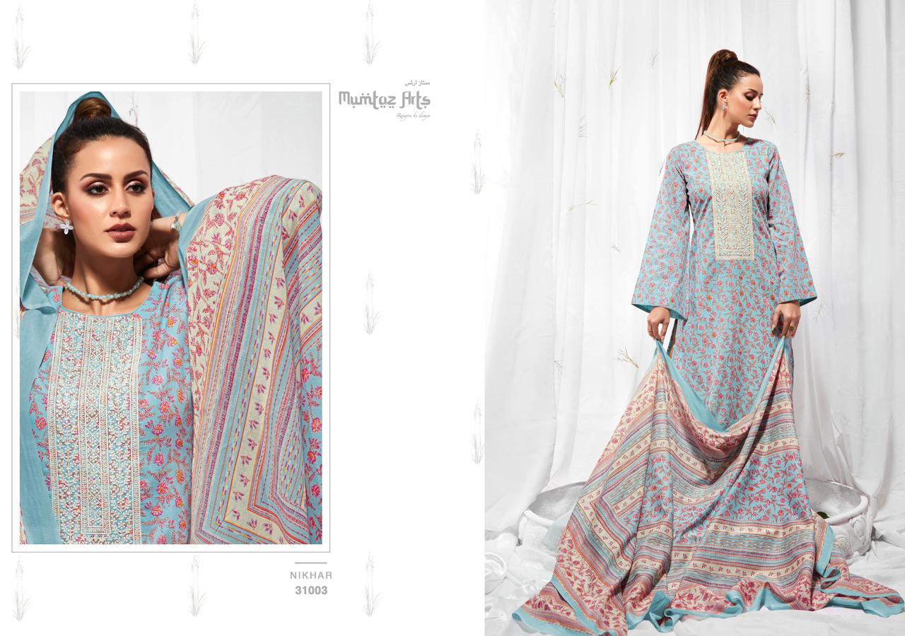 mumtaz art nikhar lawn exclusive print salwar suit catalog