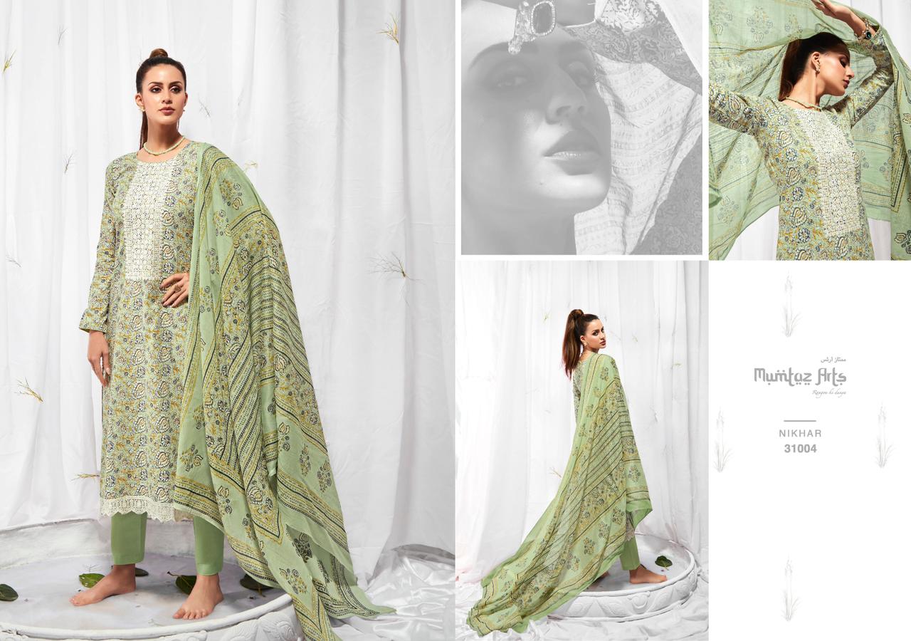 mumtaz art nikhar lawn exclusive print salwar suit catalog