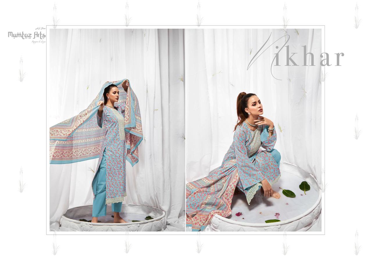 mumtaz art nikhar lawn exclusive print salwar suit catalog