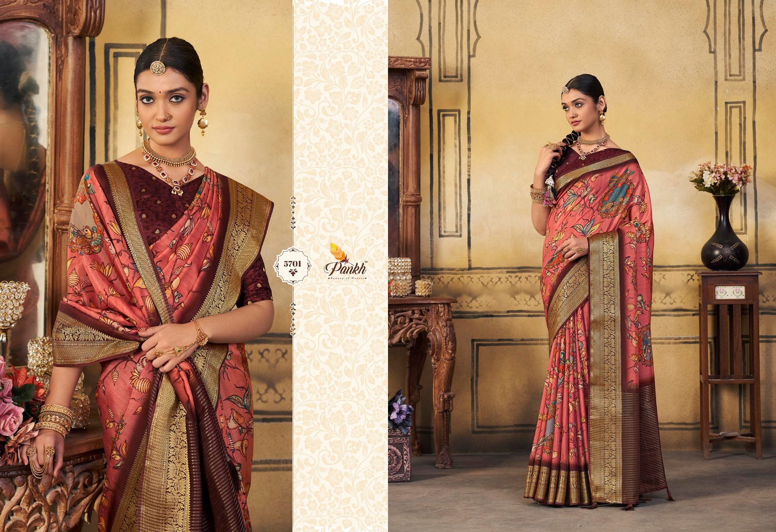 pink lotus pankh Morwen Vol 1 viscose innovative look saree catalog